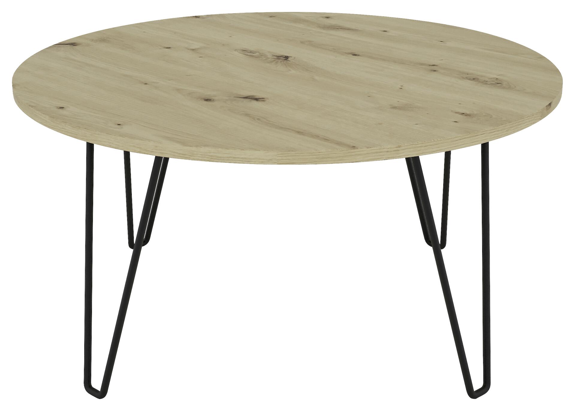 byLIVING Couchtisch FLAIR Eiche schwarz Holzwerkstoff Metall