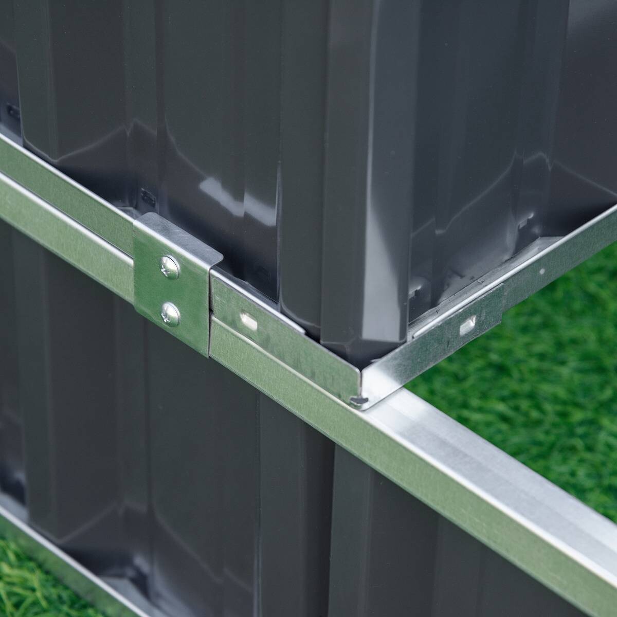 Outsunny Hochbeet dunkelgrau B/H/L: ca. 118x62x118 cm