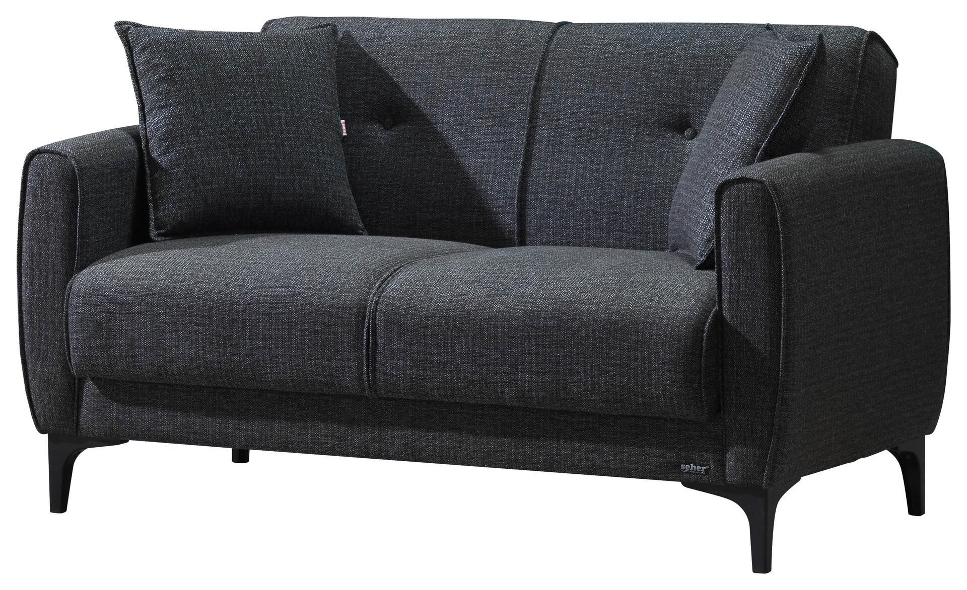 Sofa 3-2-1 San Marino anthrazit Microfaser