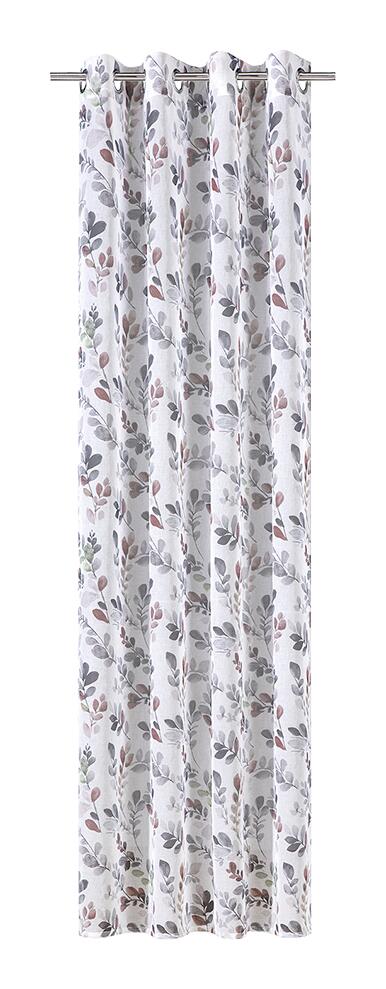 Ösenvorhang Blätterzweig grün B/L: ca. 140x245 cm