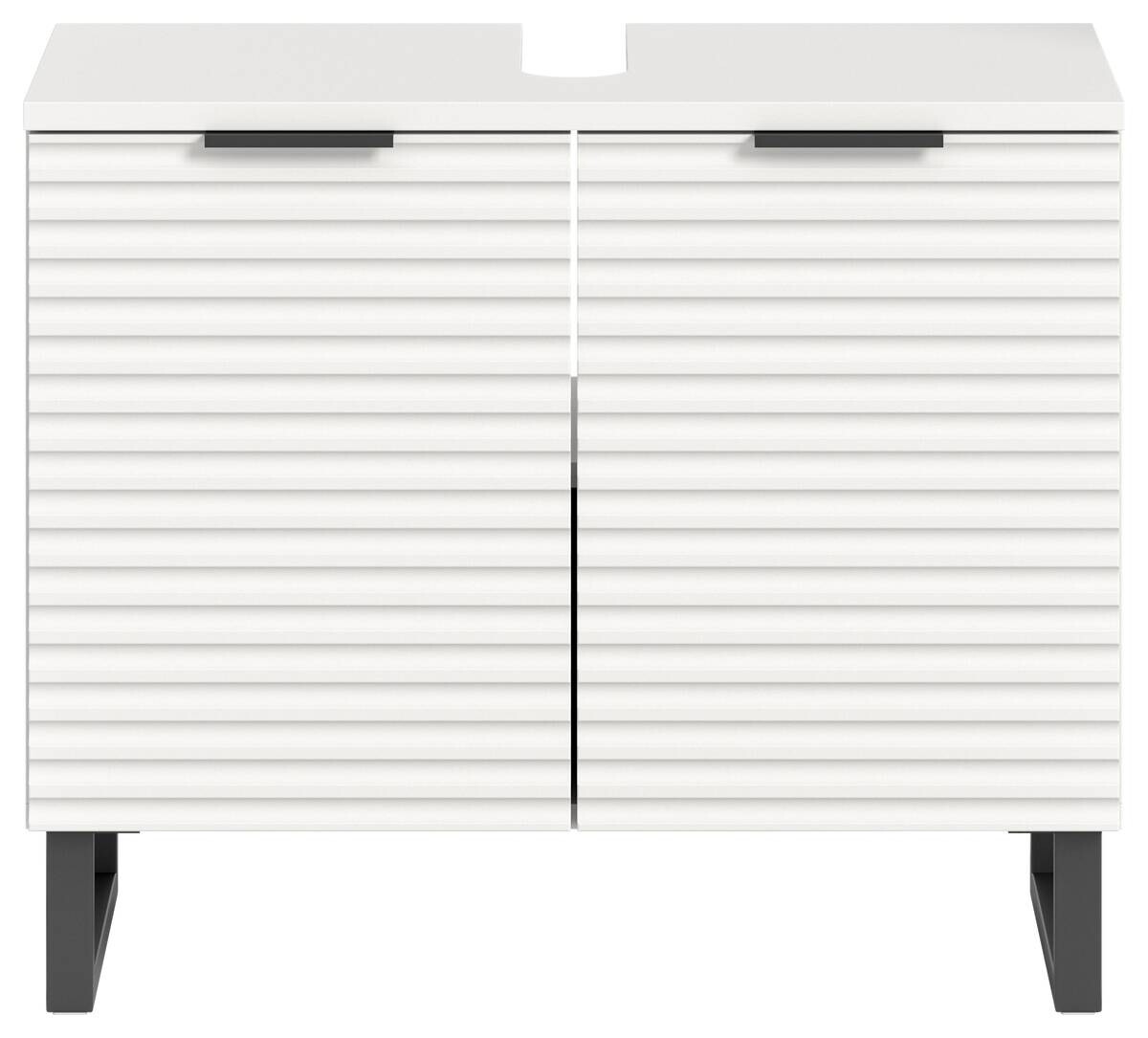 Waschbeckenunterschrank Riff weiß B/H/T: ca. 70x59x34 cm