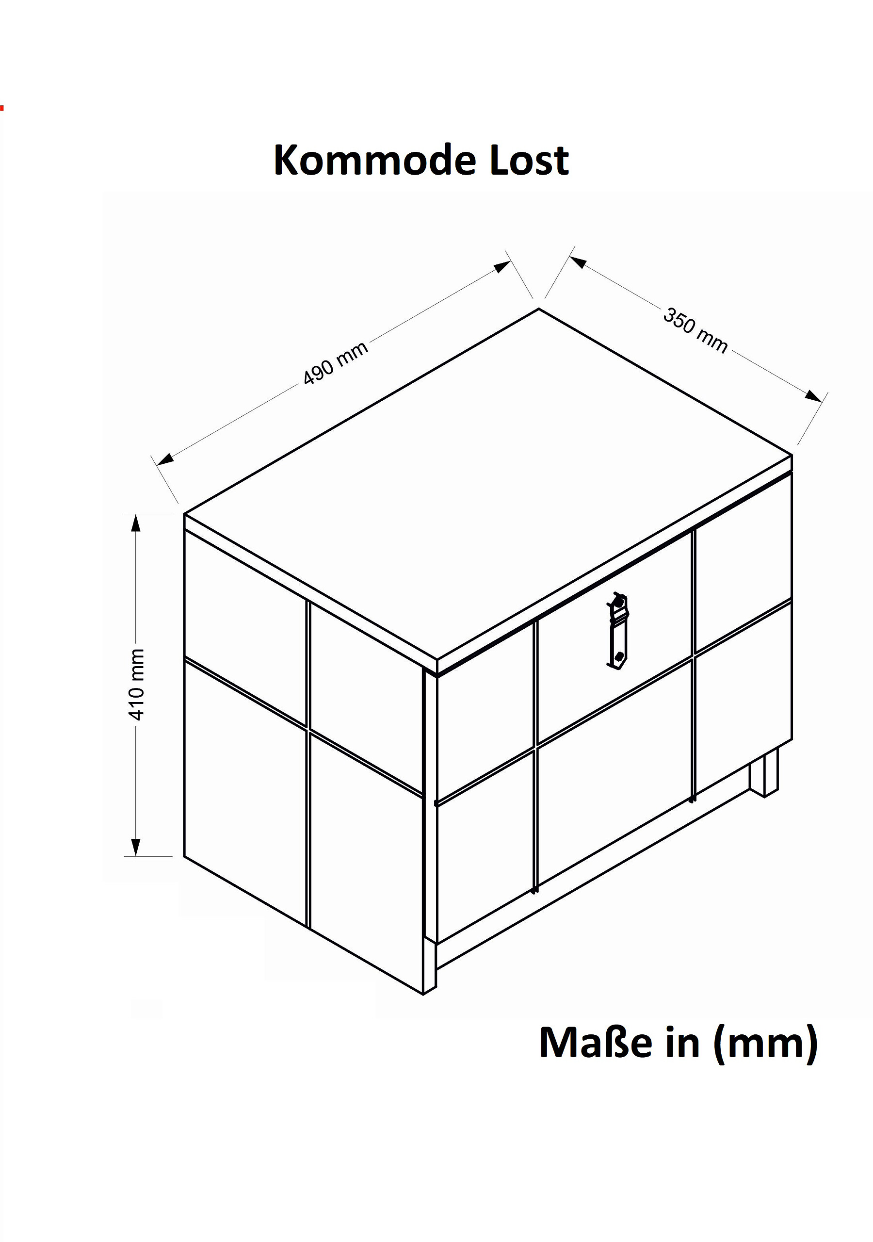 Nachtkonsole Lost walnuss Nachbildung B/H/T: ca. 49x41x35 cm Nachtkonsole Lost walnuss Nachbildung B/H/T: ca. 49x41x35 cm