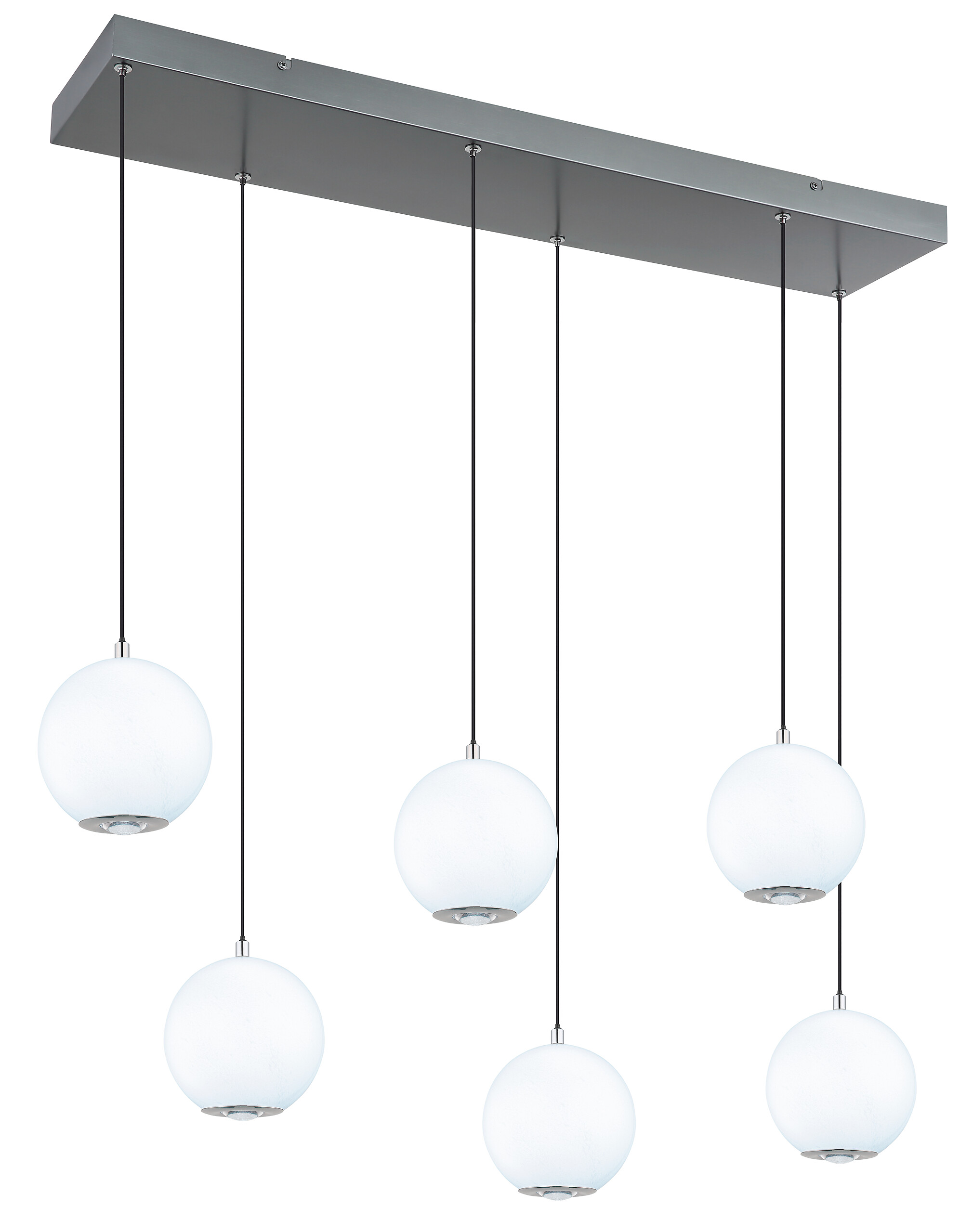 GLOBO Pendelleuchte grau Opal Glas Metall B/H/T/L: ca. 30x150x97,5x97,5 cm 1.0 Brennstellen