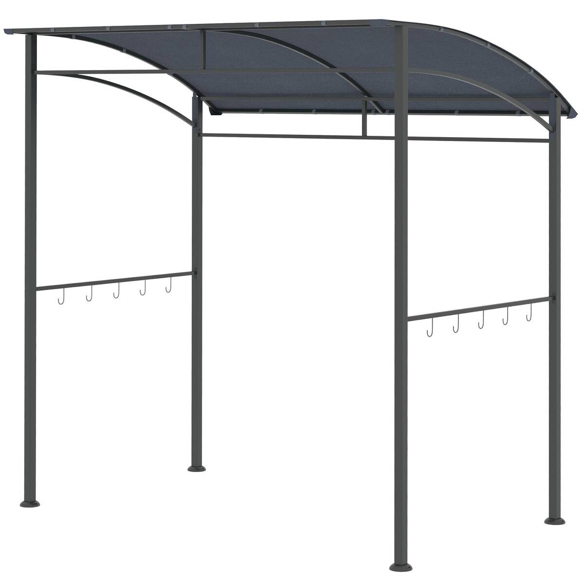 Outsunny Grillpavillon grau Polyester B/H/L: ca. 150x220x215 cm