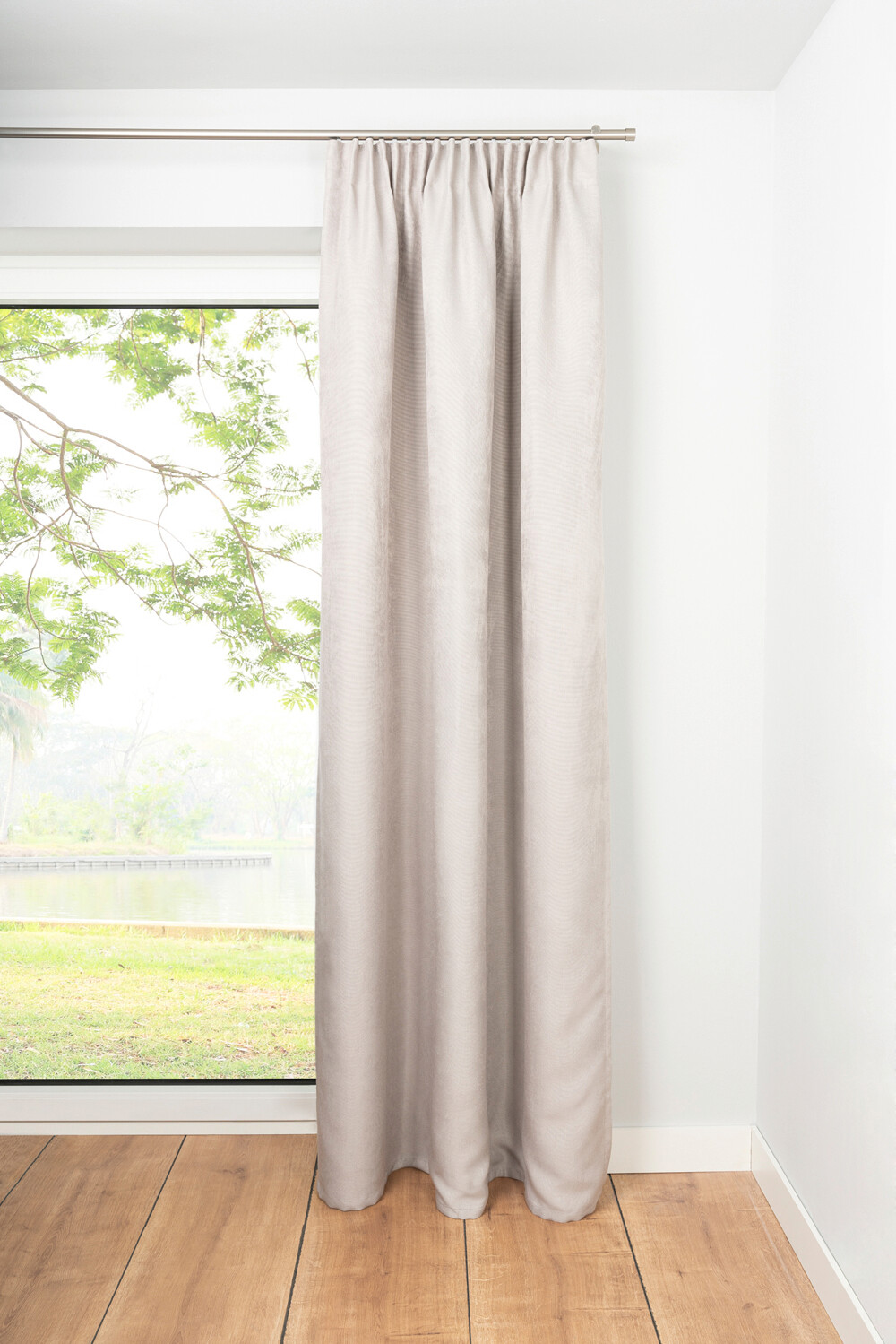 Kombivorhang 2er Pack Dim grau B/L: ca. 135x300 cm