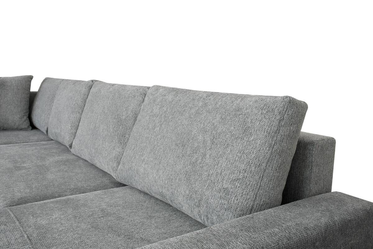 Wohnlandschaft grau Microfaser B/H/T: ca. 312x90x169 cm