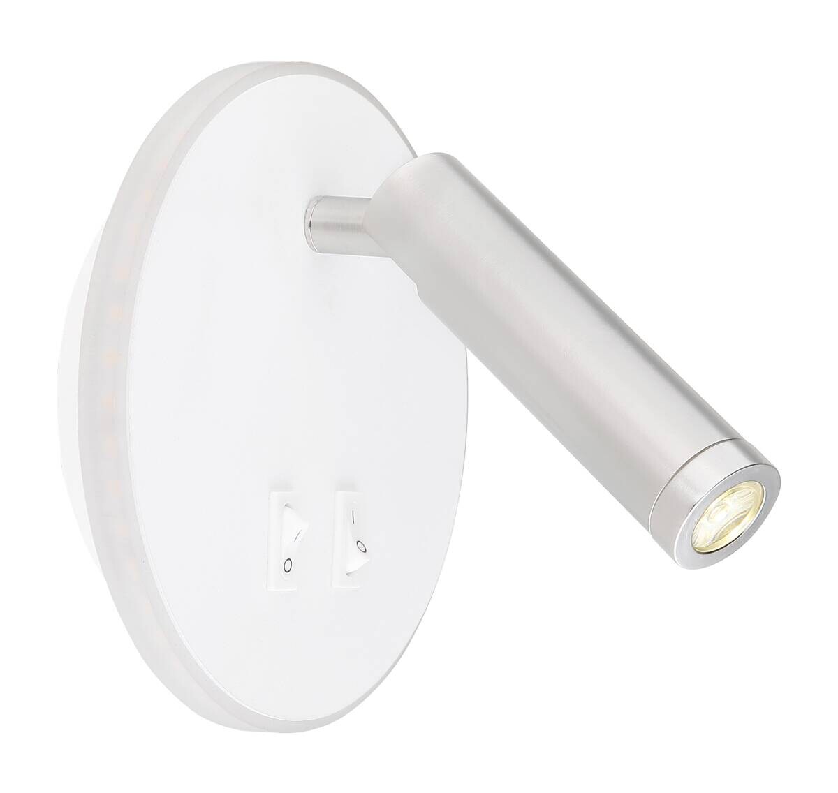 GLOBO LED-Wandleuchte MANY 78405W weiß nickel Opal Metall Kunststoff L/D: ca. 15x14,6 cm 1 Brennstellen