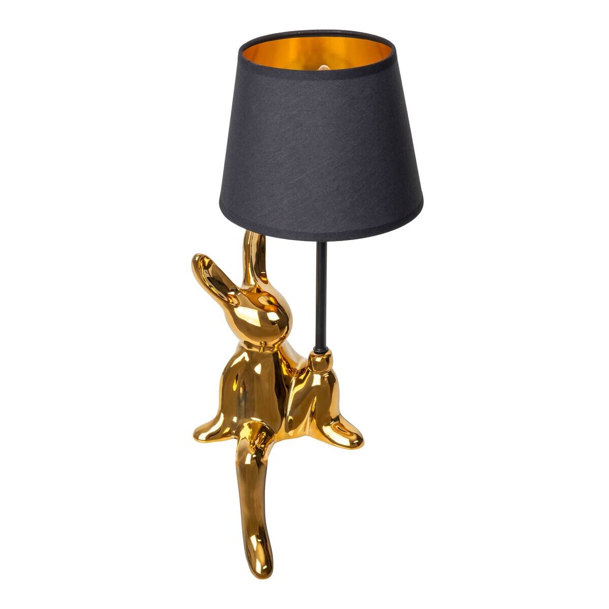 Näve Leuchten Tischleuchte gold Keramik B/H/T/D: ca. 18x45x18x18 cm E14 1 Brennstellen