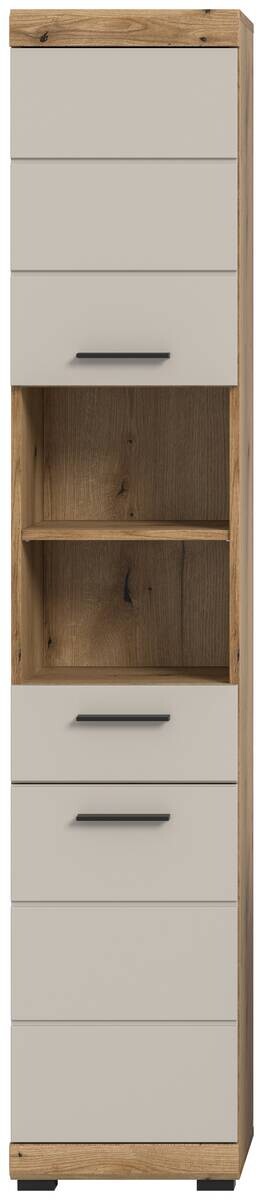 Badhochschrank Scout Evoke Oak Nachbildung Kaschmirgrau Nachbildung B/H/T: ca. 37x191x31 cm