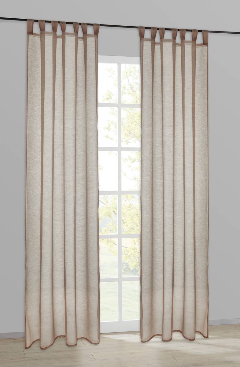 POCOline Kombivorhang Julia taupe B/L: ca. 135x235 cm