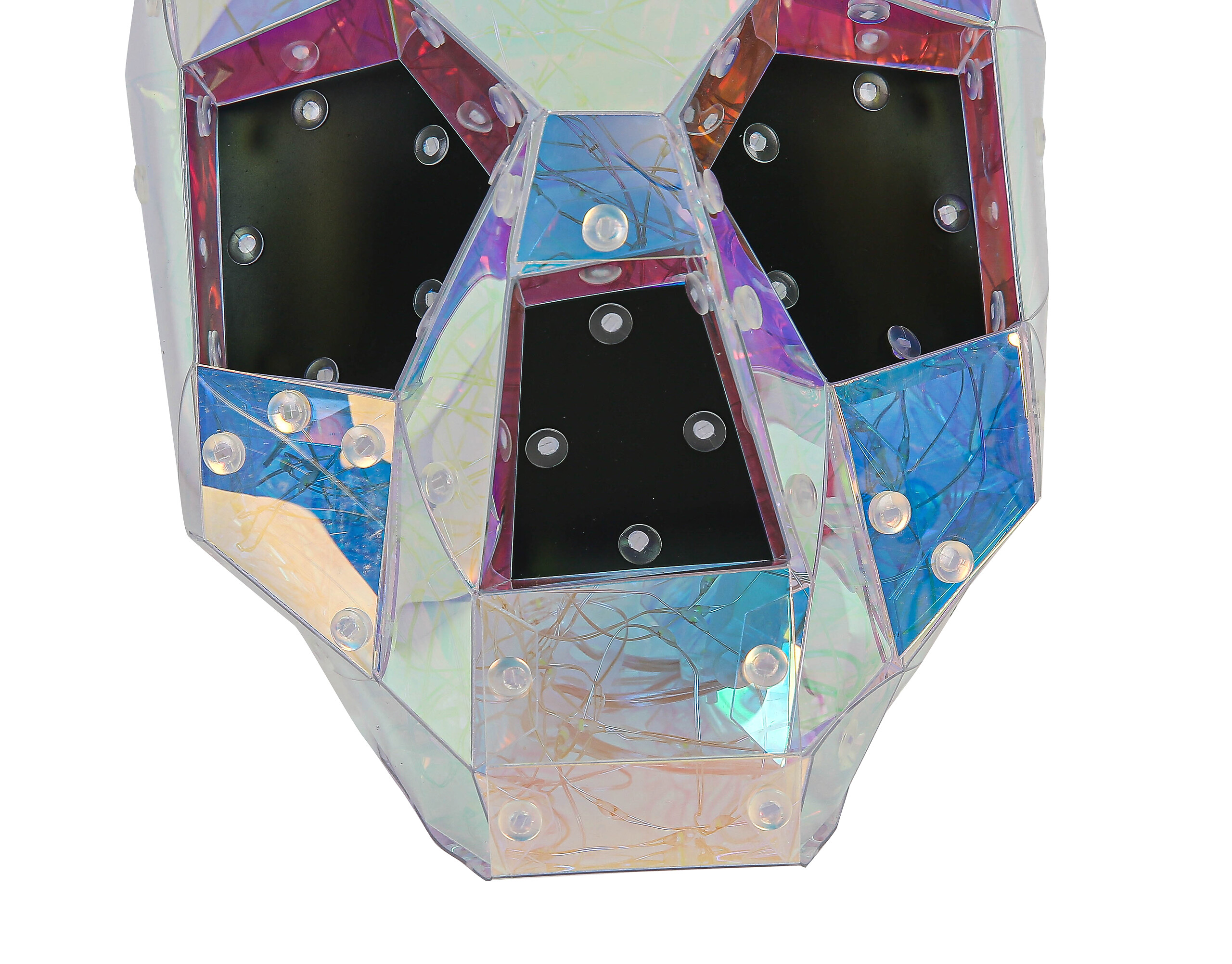 Nolo Tischleuchte Totenkopf transparent B/H/L: ca. 17x17x23 cm