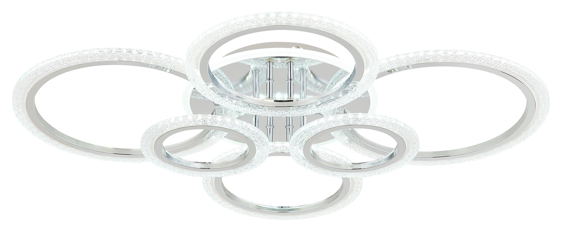 GLOBO LED-Deckenleuchte Chrom klar Kunststoff Metall B/H/L: ca. 60,5x11,5x78 cm 1 Brennstellen