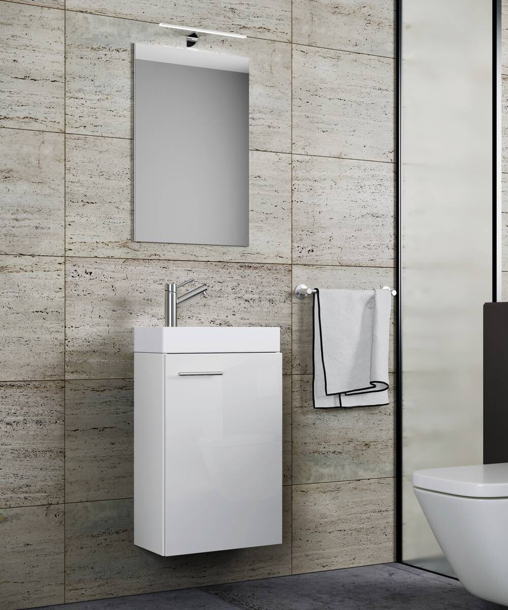 Waschplatz 4tlg-Slito weiß B/H/T: ca. 41x69,5x22 cm