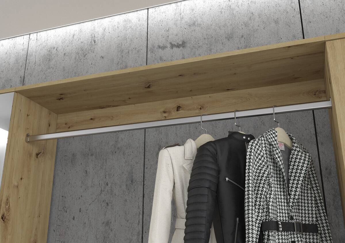 Garderobe PROJEKT Eiche Artisan Nachbildung Spiegel B/H/T: ca. 273x193x34 cm