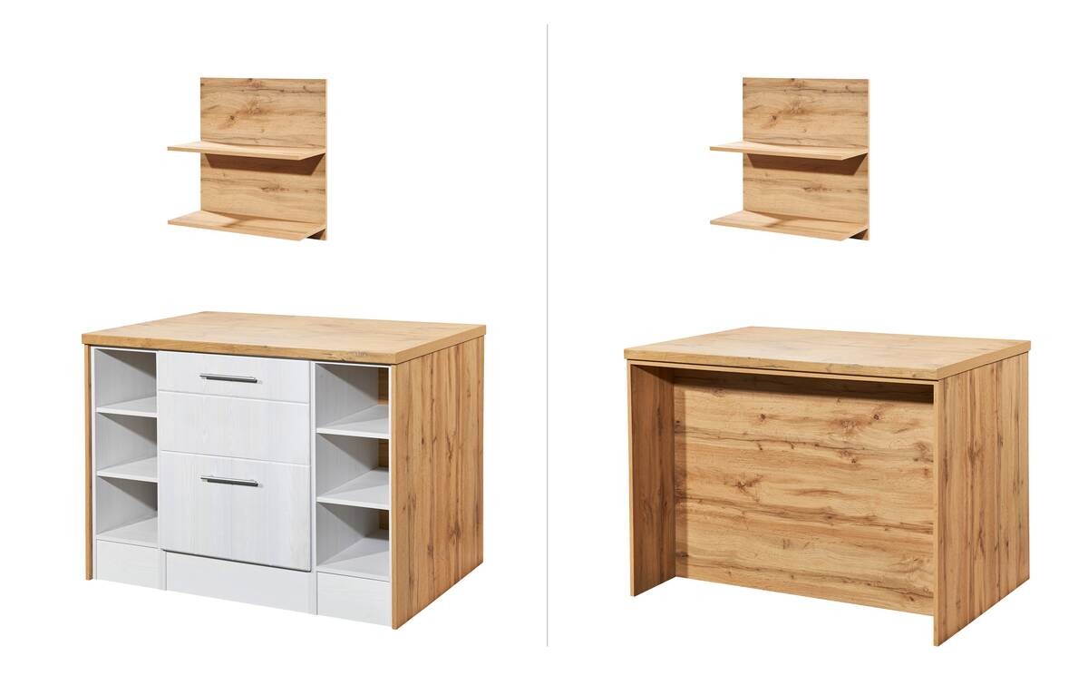 Respekta Winkelküche Anton weiß Lärche Nachbildung B/H/T: ca. 280x211x172 cm