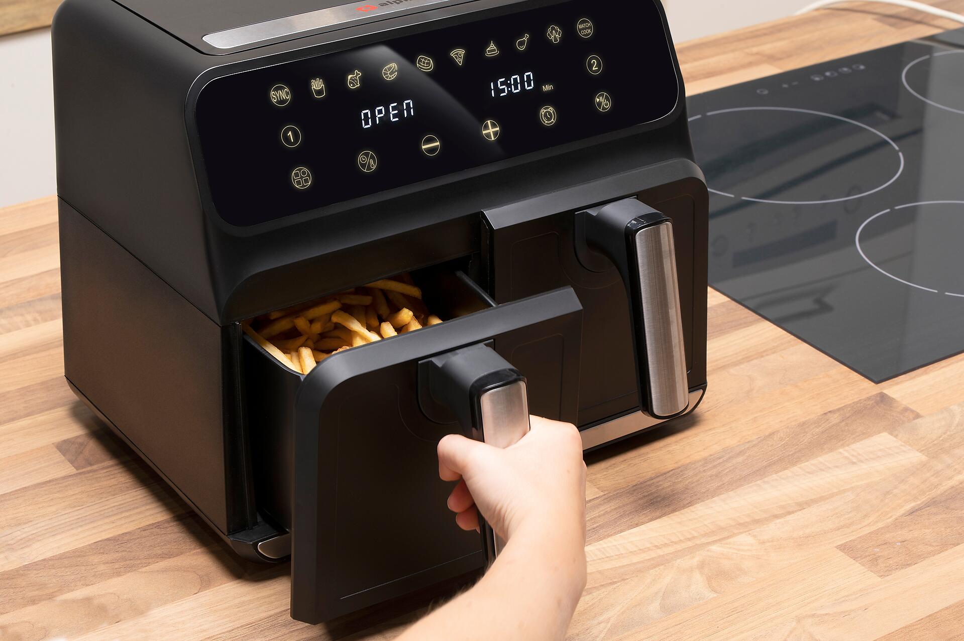 alpina Heißluftfritteuse 871125224012 schwarz Kunststoff B/H/L: ca. 38x36x32 cm ca. 8 l