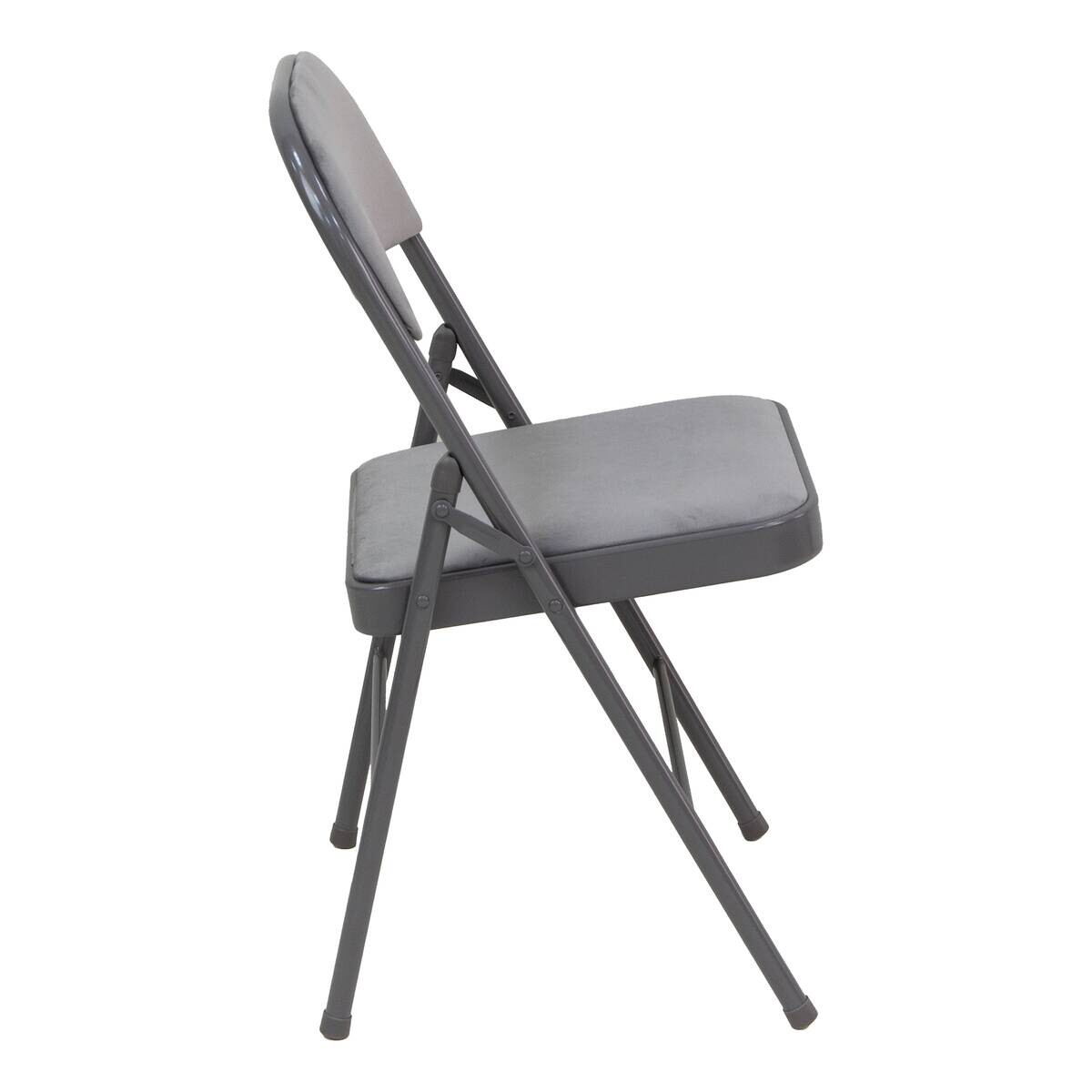 Klappstuhl Sören grau Samtoptik B/H/T: ca. 46,5x79x47 cm