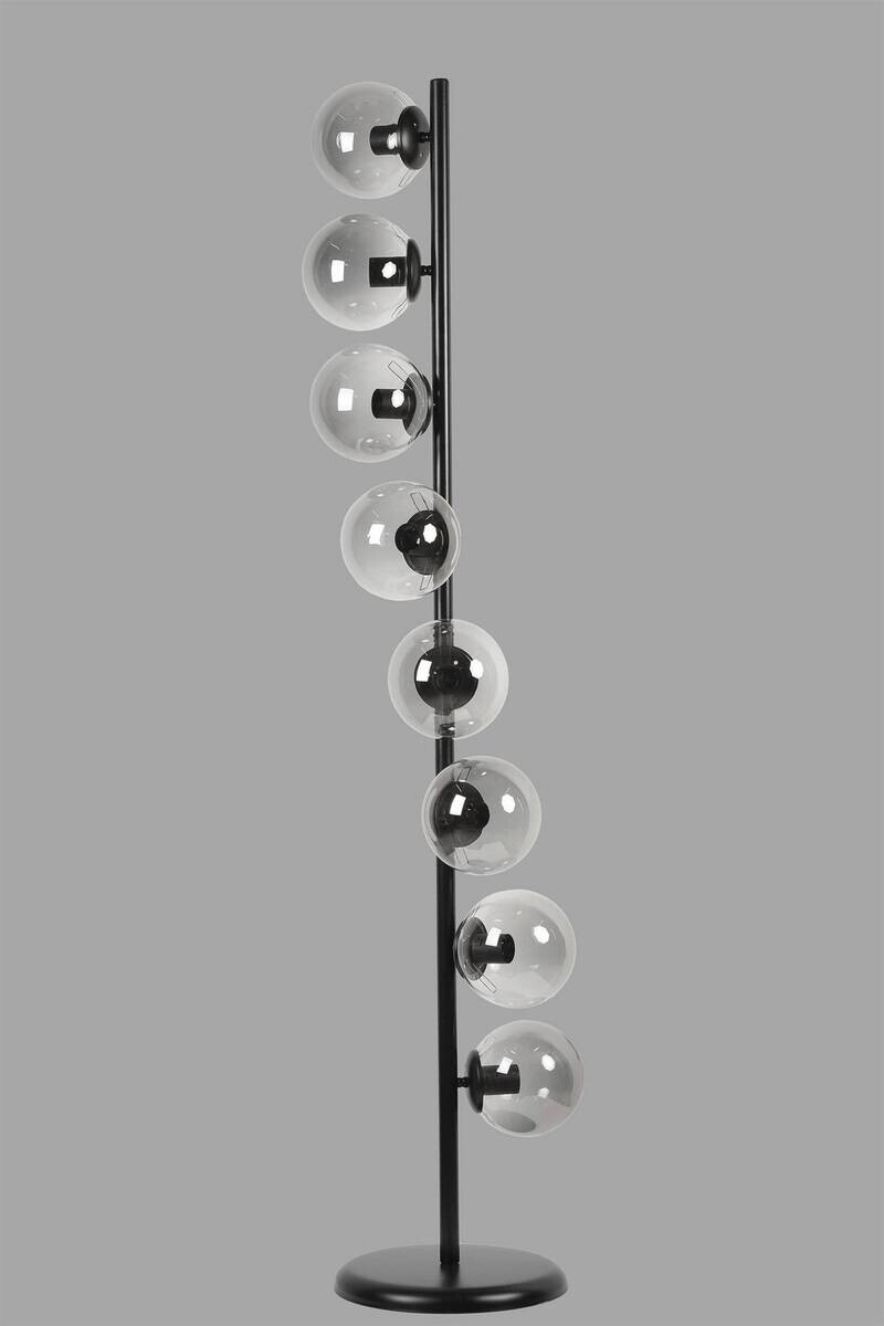 Opviq Stehleuchte weiß Metall Glas B/H/L: ca. 30x155x30 cm E27 8 Brennstellen