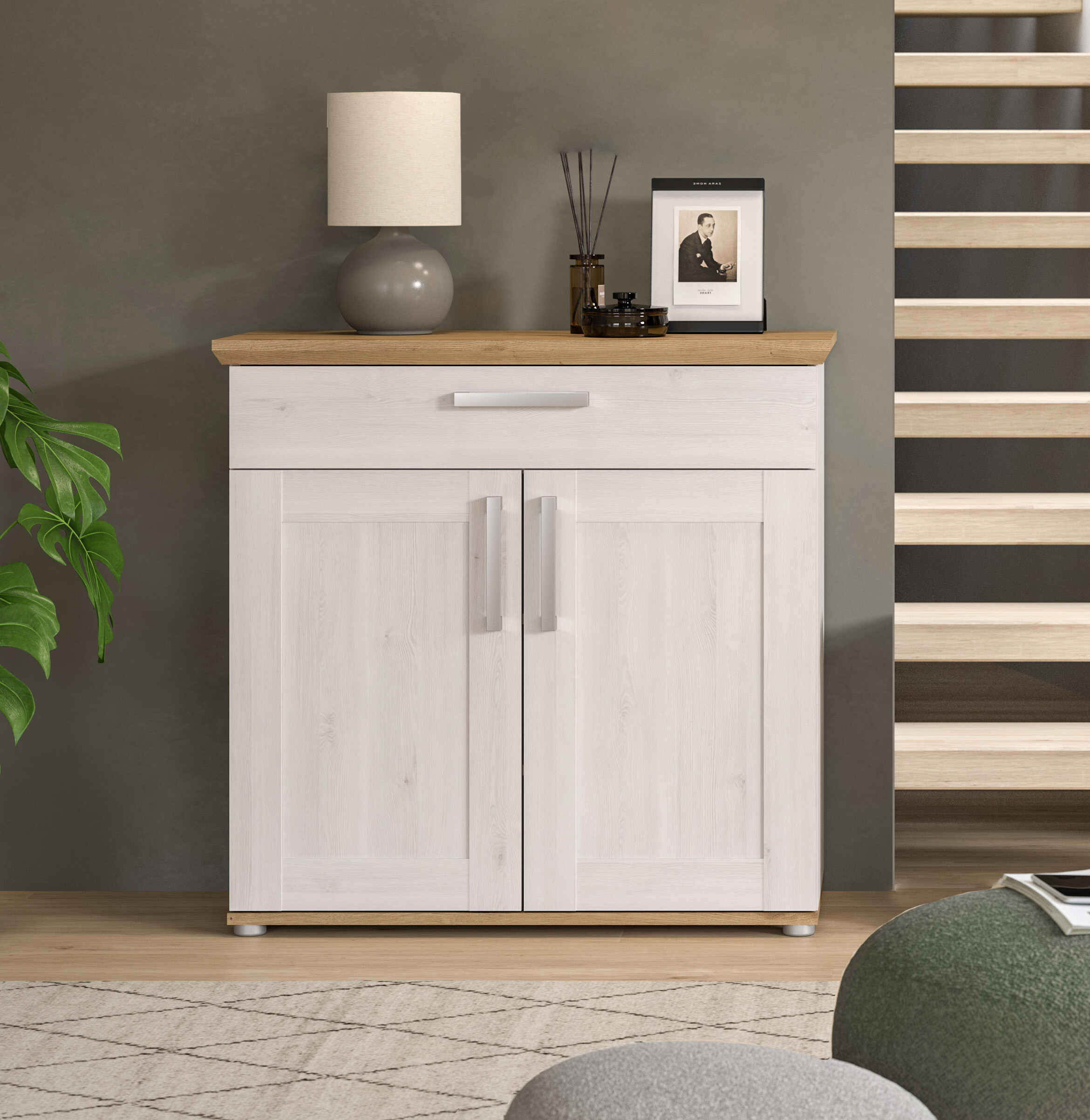 Schuhschrank Verona Sibiu Lärche Nachbildung Eiche Artisan Nachbildung B/H/T: ca. 95x92x39 cm Schuhschrank Verona Sibiu Lärche Nachbildung Eiche Artisan Nachbildung B/H/T: ca. 95x92x39 cm