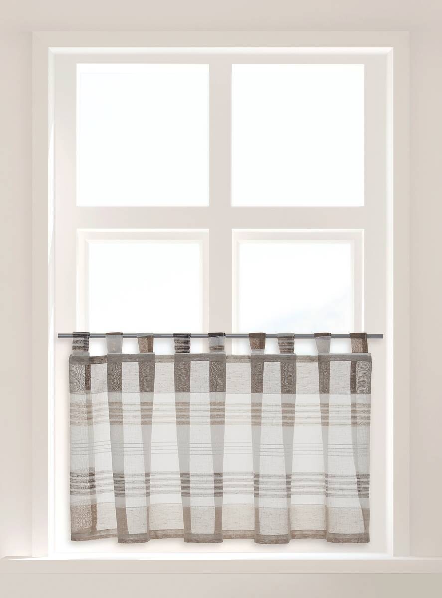 POCOline Scheibengardine Havana braun B/L: ca. 140x50 cm