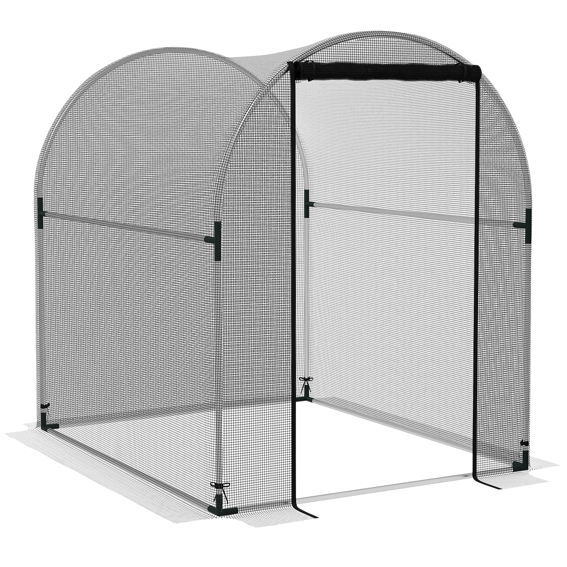 Outsunny Tier-Zubehör schwarz Edelstahl B/H/L: ca. 120x150x146 cm