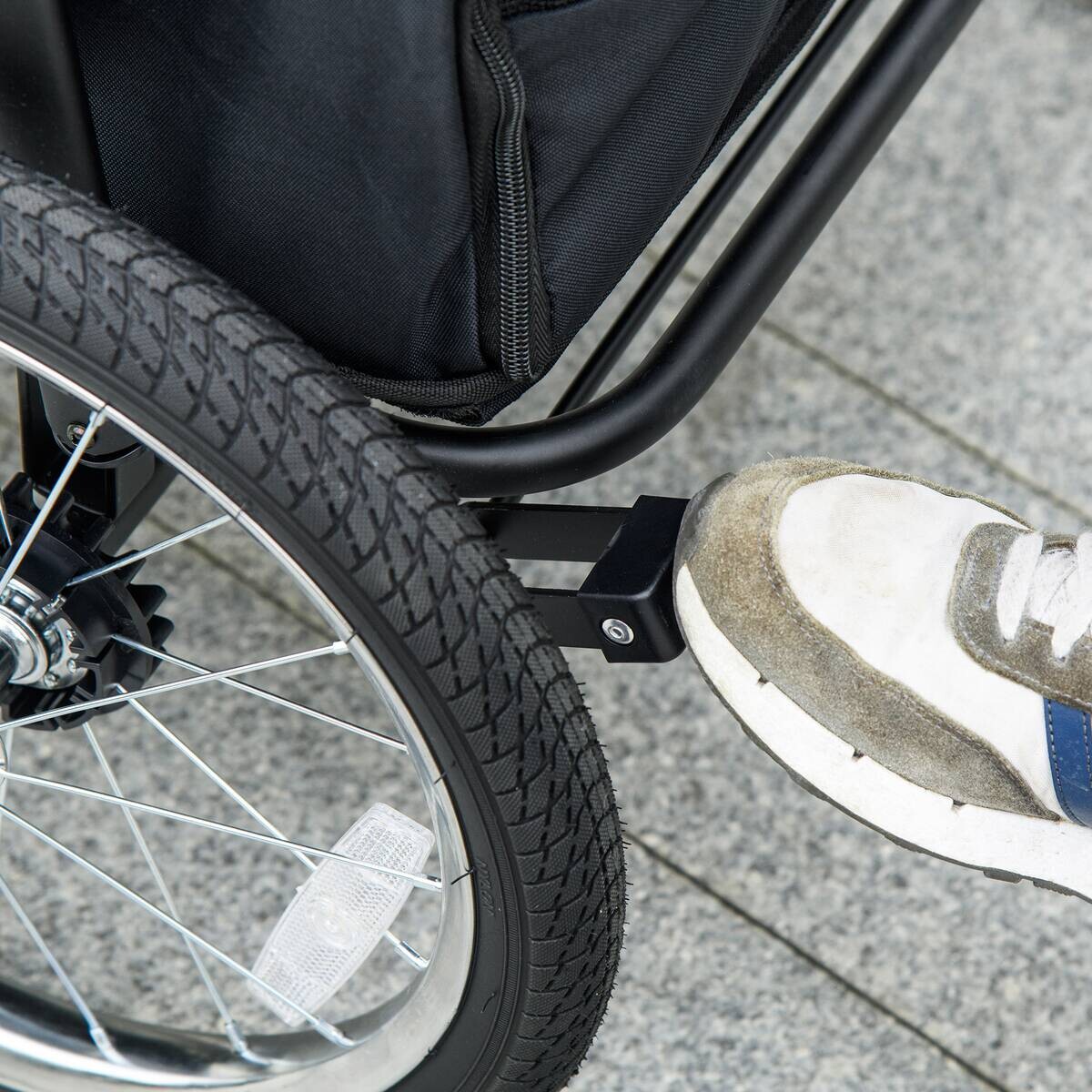 PawHut Hundebuggy grau Polyester-Mischgewebe B/H/L: ca. 70x97,5x111 cm