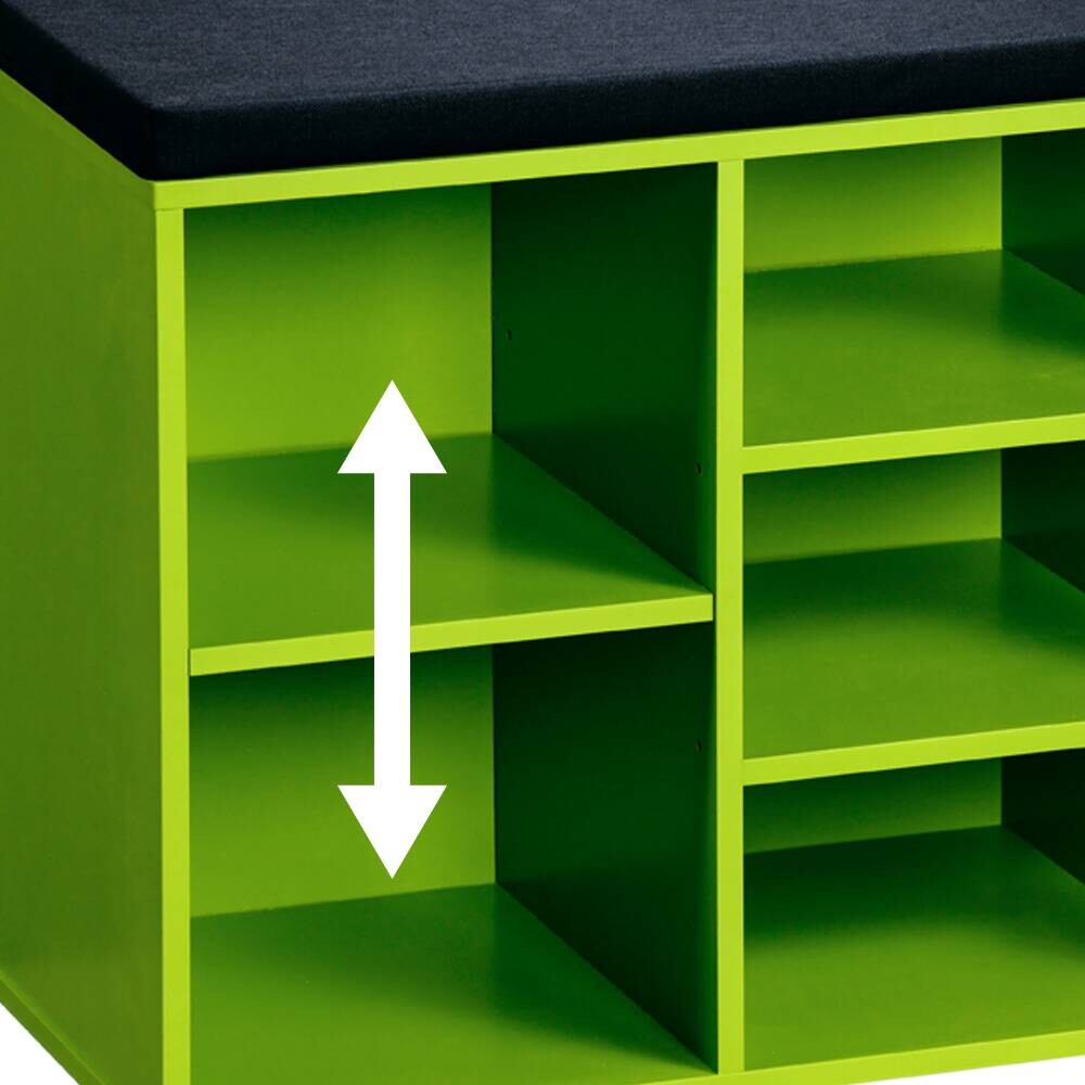 Kesper Schuhregal grün Spanplatte B/H/T: ca. 103,5x48x29,5 cm