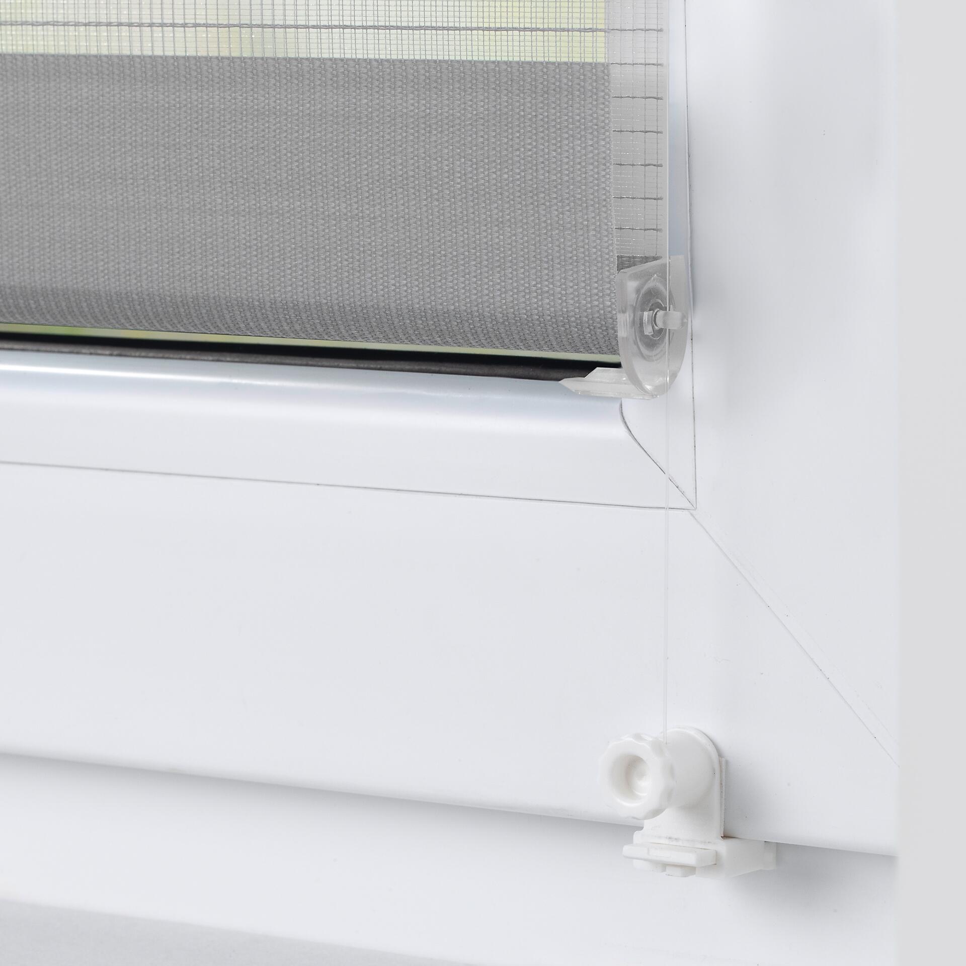 LICHTBLICK Doppelrollo Duo grau B/L: ca. 45x150 cm