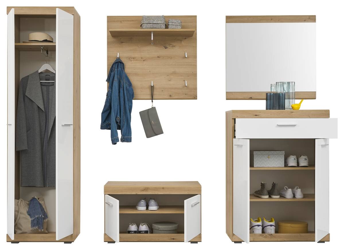 Wandspiegel Nola Eiche Artisan Nachbildung B/H: ca. 80x75 cm