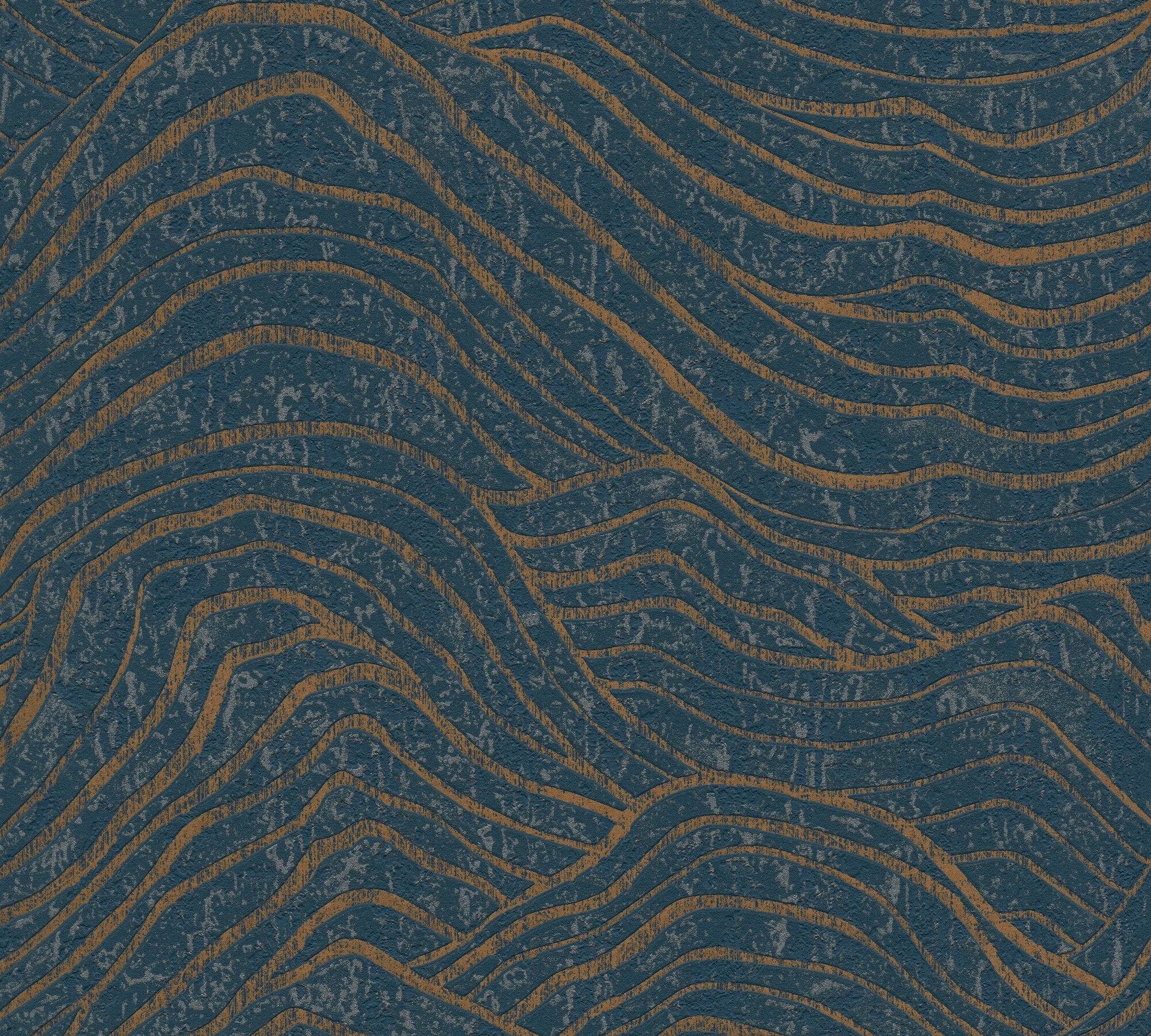 A.S.Creation Vliestapete dunkelblau gold B/H/D: ca. 53x1005x8,4 cm