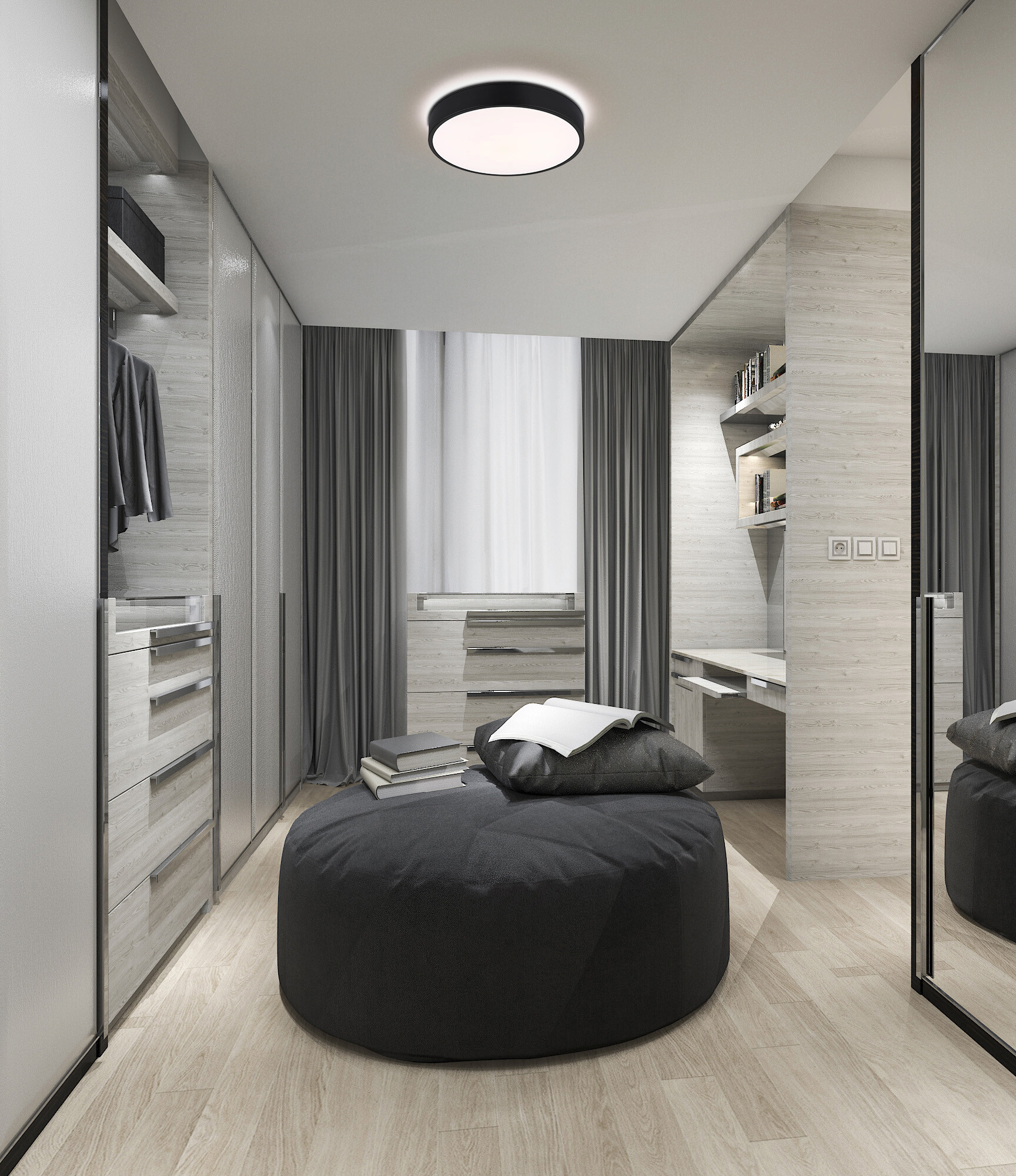 GLOBO LED-Deckenleuchte Opal mattschwarz Kunststoff Metall H/D: ca. 7x33,2 cm 1 Brennstellen