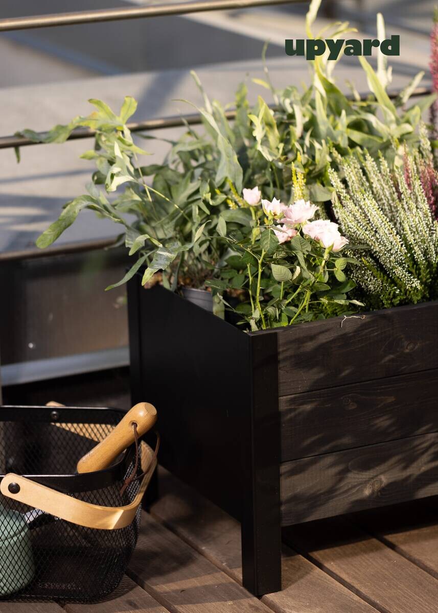 UPYARD Hochbeet MODERN schwarz Holz B/H/L: ca. 36x32x36 cm