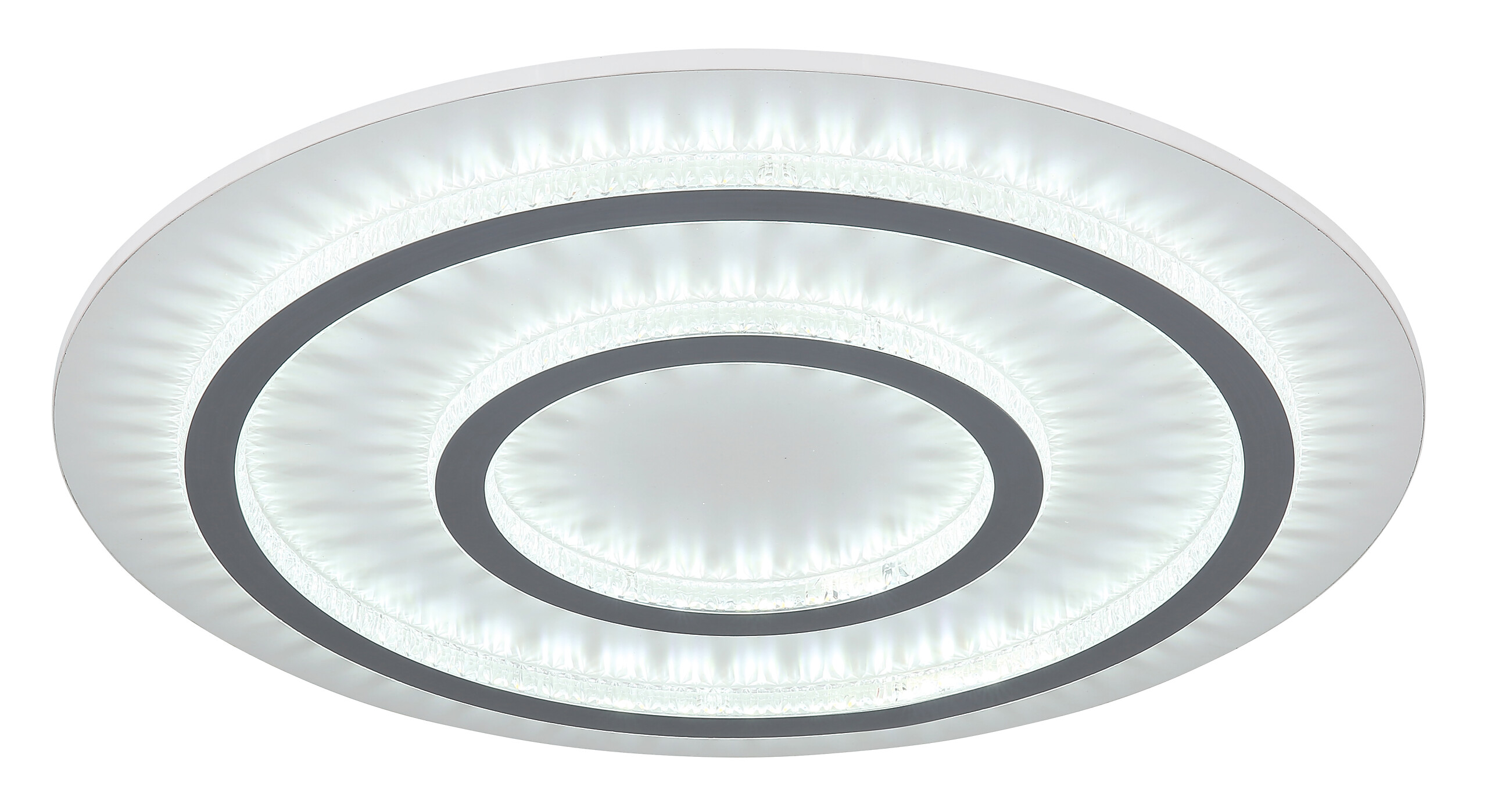 GLOBO LED-Deckenleuchte klar hellgrau weiß Kunststoff Metall H/D: ca. 6x55 cm 1 Brennstellen