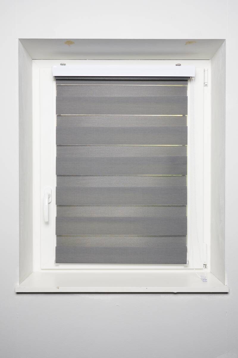 Doppelrollo mit Blende grau B/L: ca. 140x160 cm