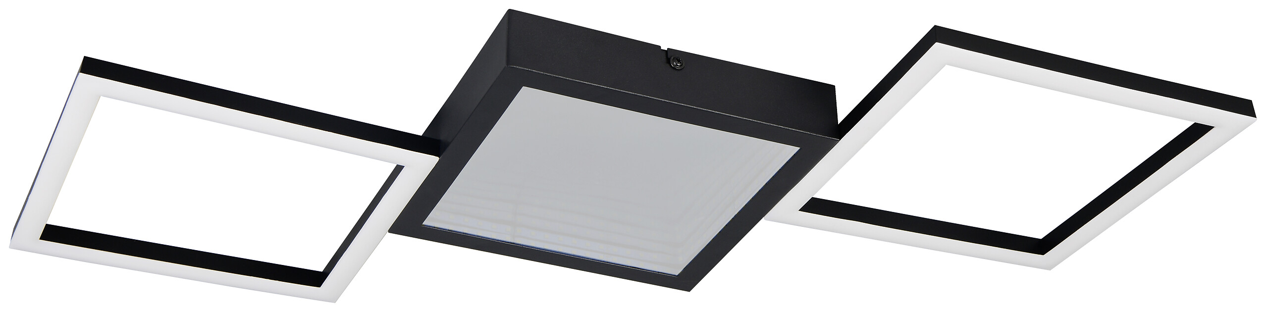 Reality LED-Deckenleuchte Gelo mattschwarz Metall B/H/L: ca. 43x4x66 cm