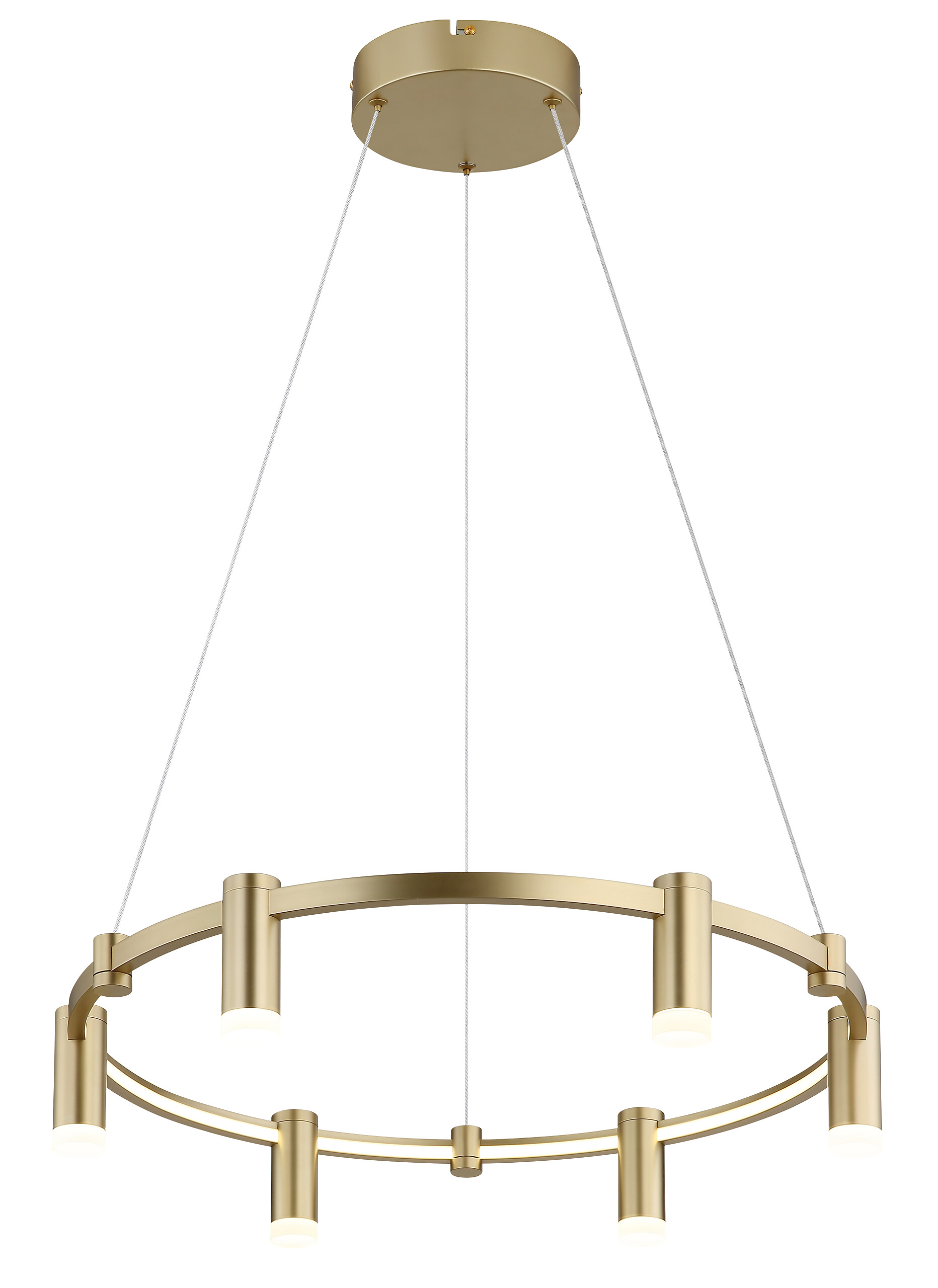 GLOBO Hängeleuchte Opal gold Acryl Aluminium Metall H/D: ca. 120x62 cm 1.0 Brennstellen