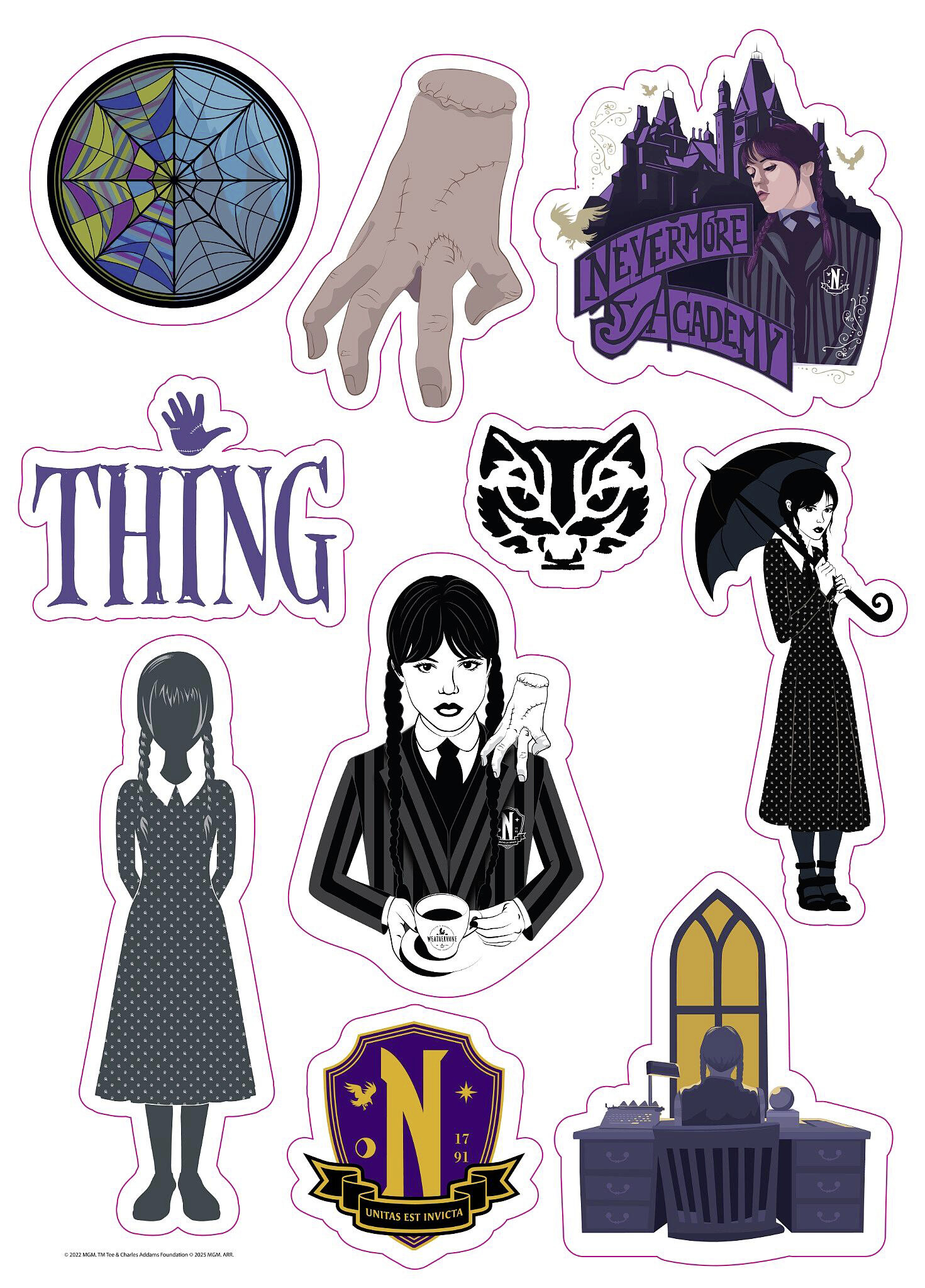 Wandsticker Wednesday B/L: ca. 50x70 cm