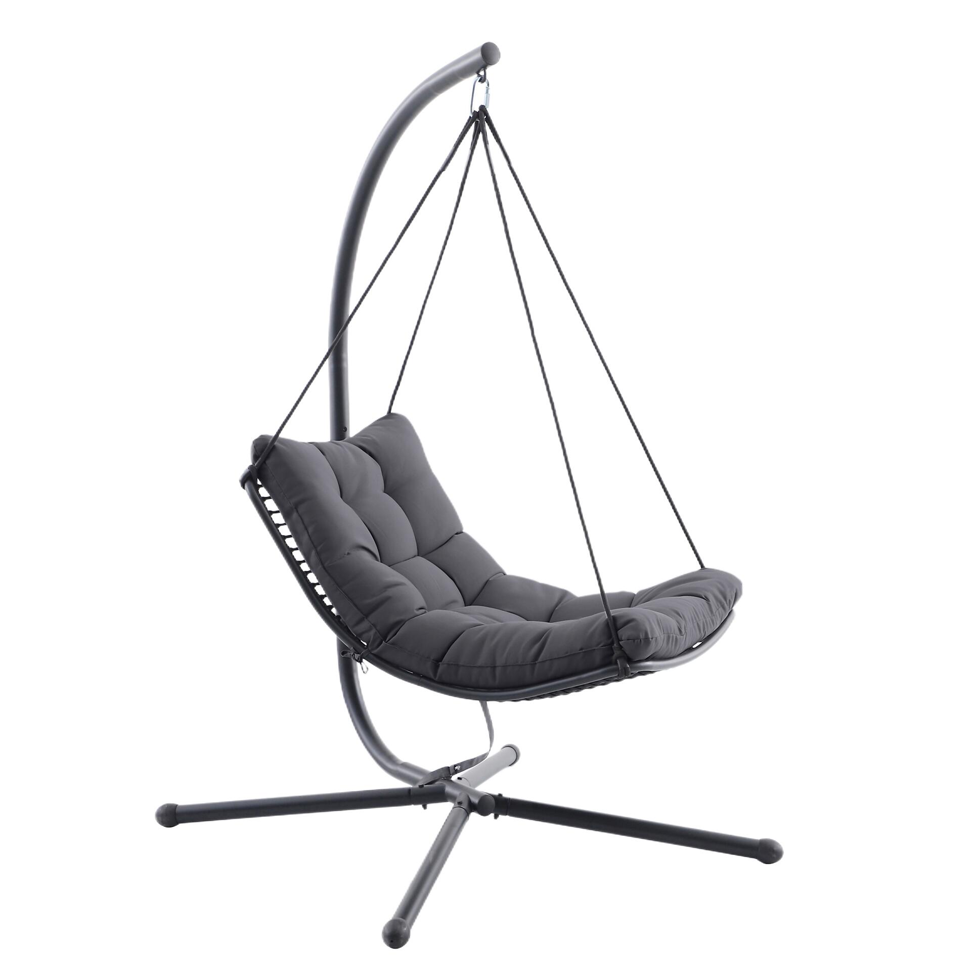 POCOline Hängesessel dunkelgrau Stahl