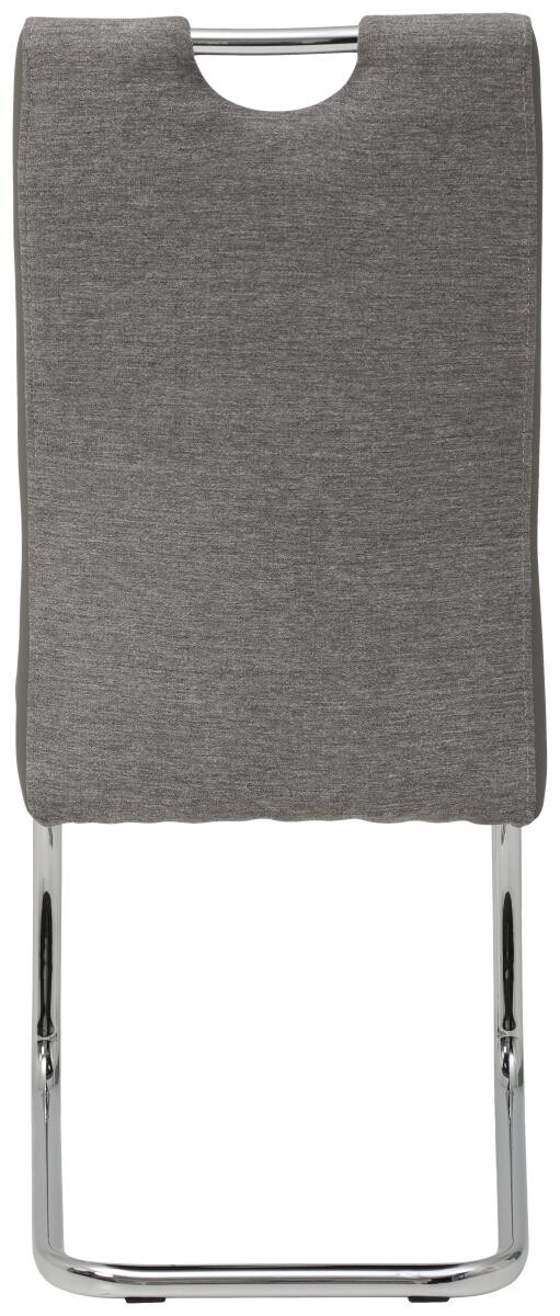 Schwingstuhl Alina 2er Set grau Kunstleder Stoff B/H/T: ca. 43x98x59 cm