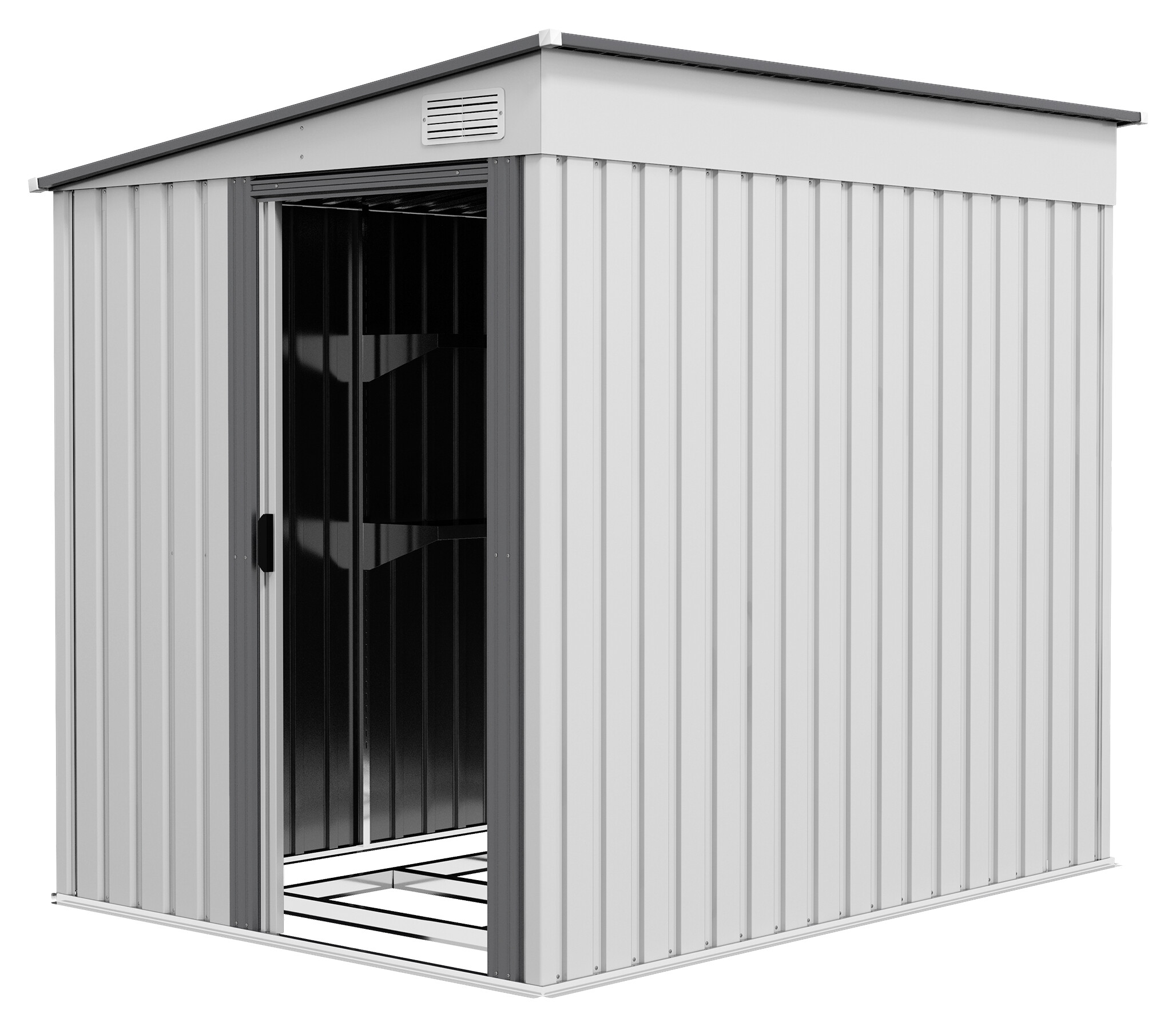 Outsunny Gartenhaus weiß B/H/L: ca. 206,5x181x154 cm