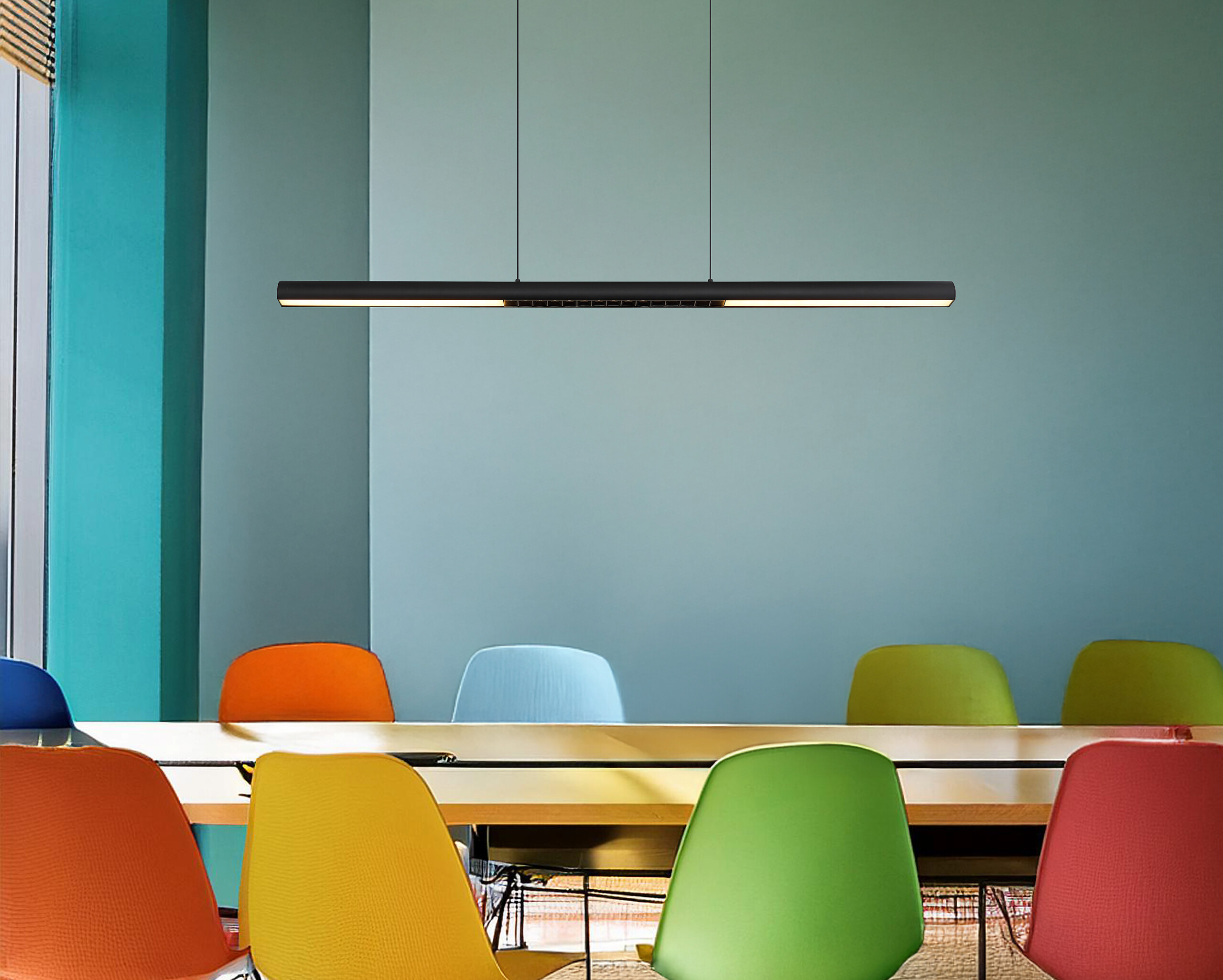 GLOBO Pendelleuchte mattschwarz Aluminium Metall B/H/T/L: ca. 8x150x120x120 cm 1.0 Brennstellen