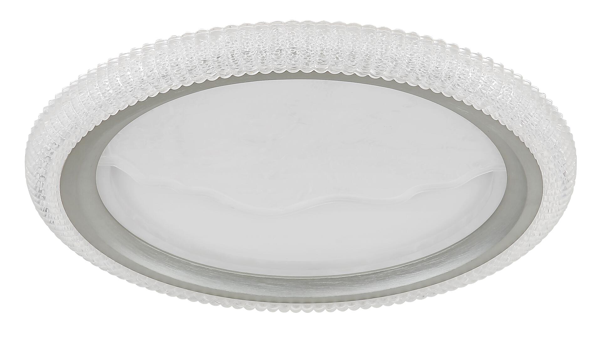 GLOBO LED-Deckenleuchte klar grau Kunststoff Metall H/D: ca. 5,5x39,5 cm 1 Brennstellen