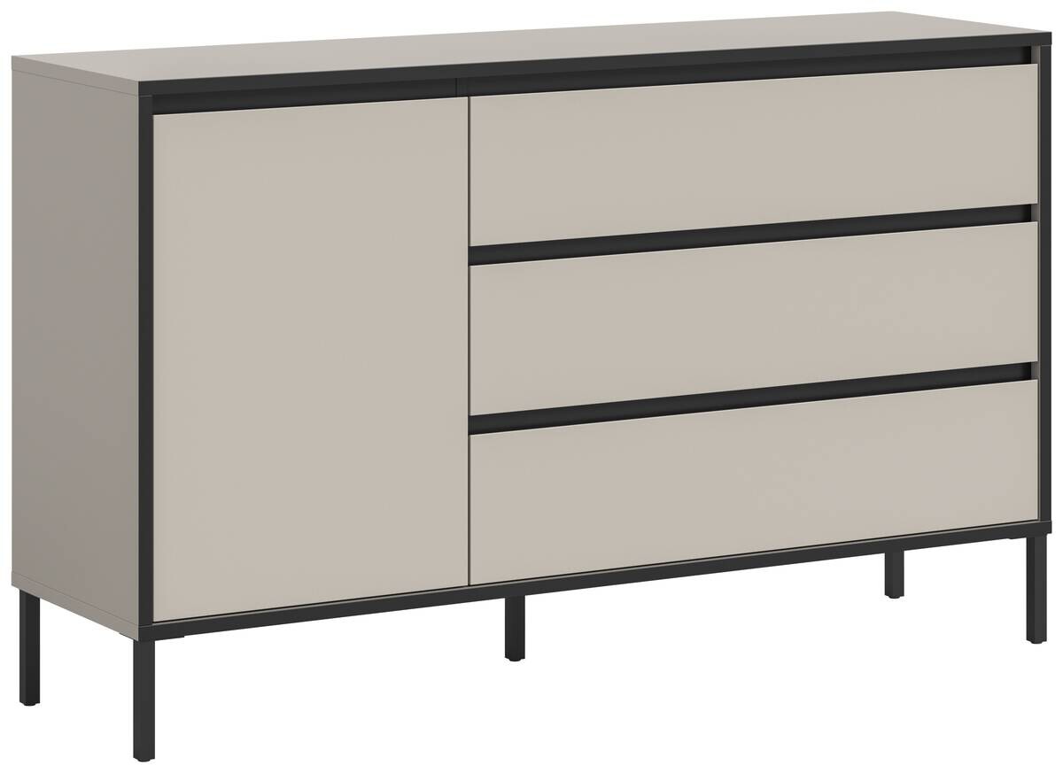 Sideboard Tron Kaschmirgrau Nachbildung schwarz B/H/T: ca. 136x83x38 cm