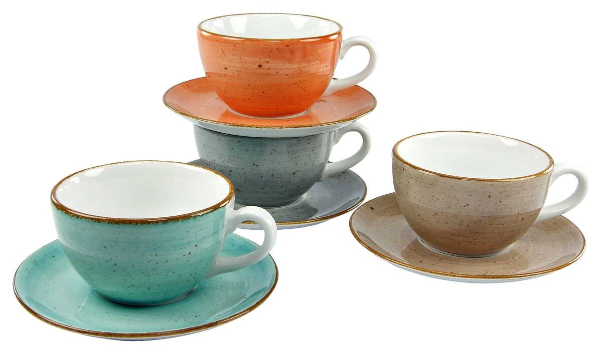 CreaTable Cappuccino-Set Vintage Nature multicolor Porzellan