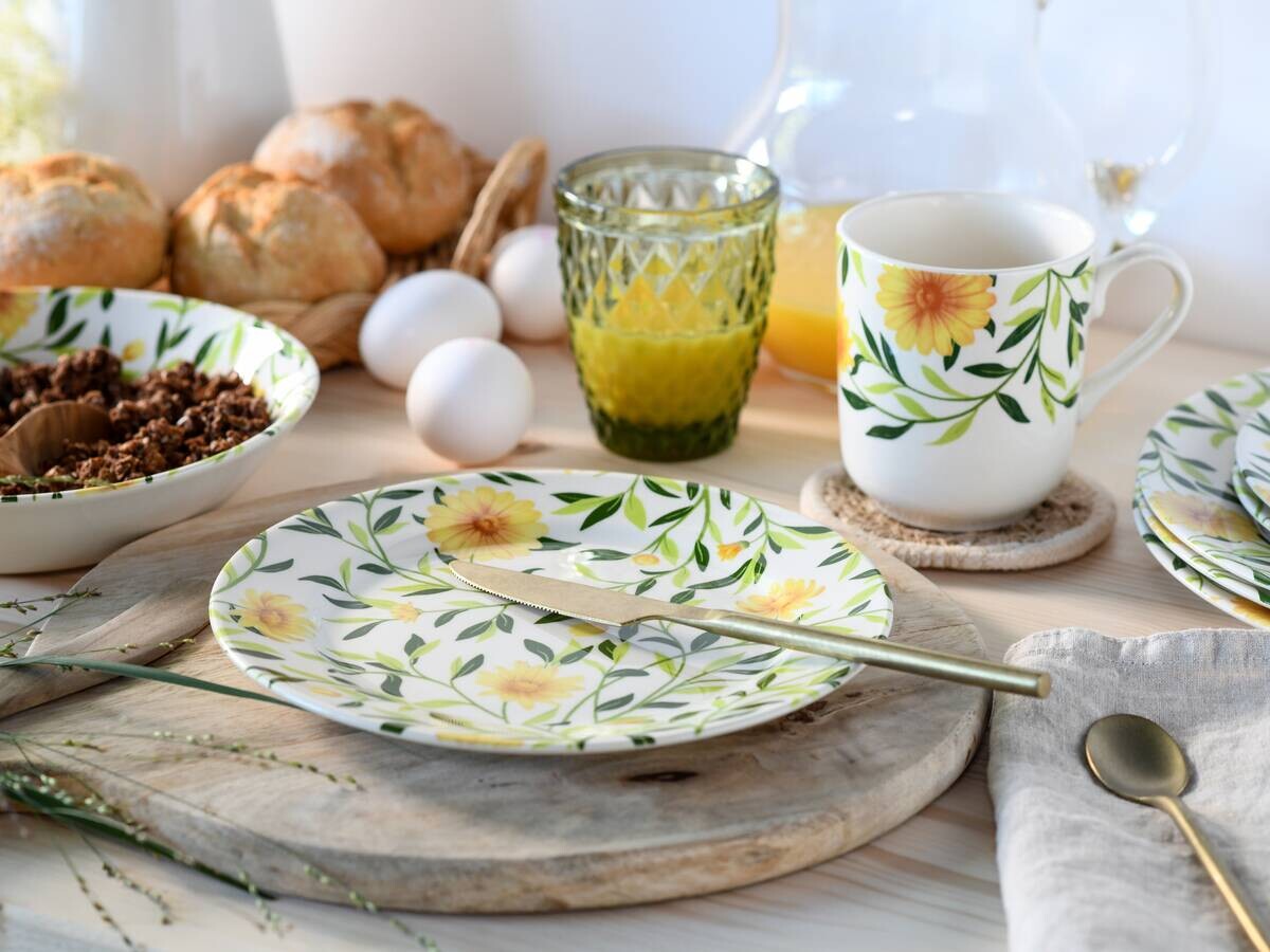 CreaTable Kombiservice Amarilla gelb Steingut 16 tlg.