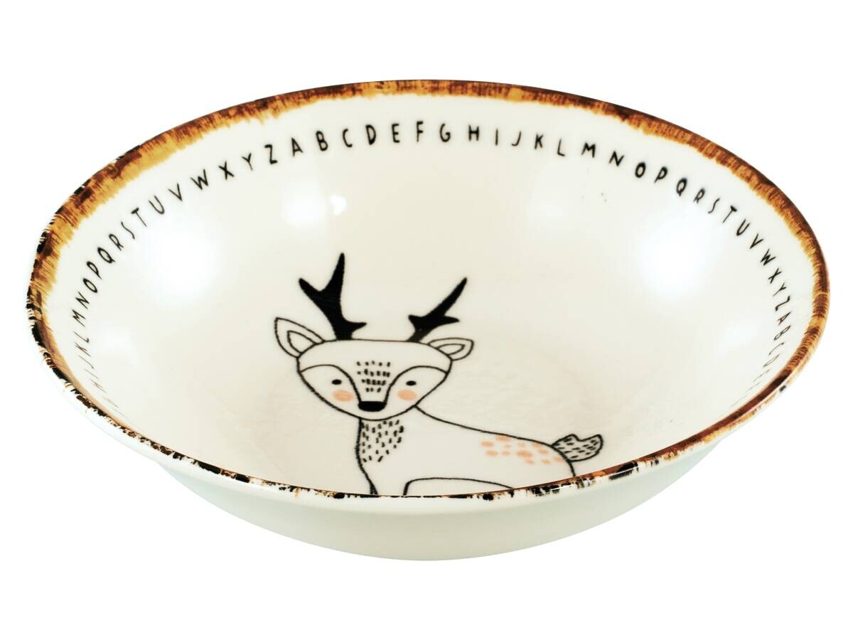 CreaTable Mehrzweckschalen Freunde des Waldes braun Steinzeug D: ca. 18,6 cm