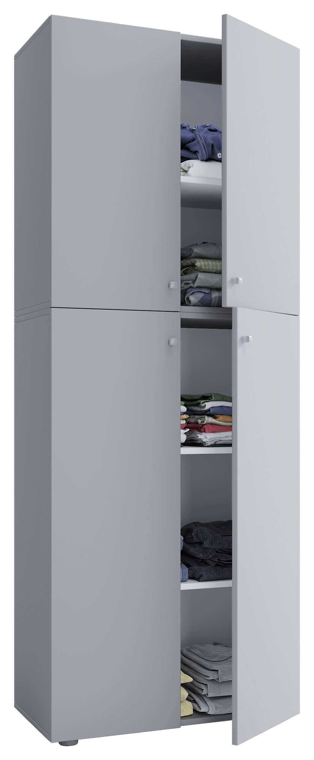Kleiderschrank Lona grau
