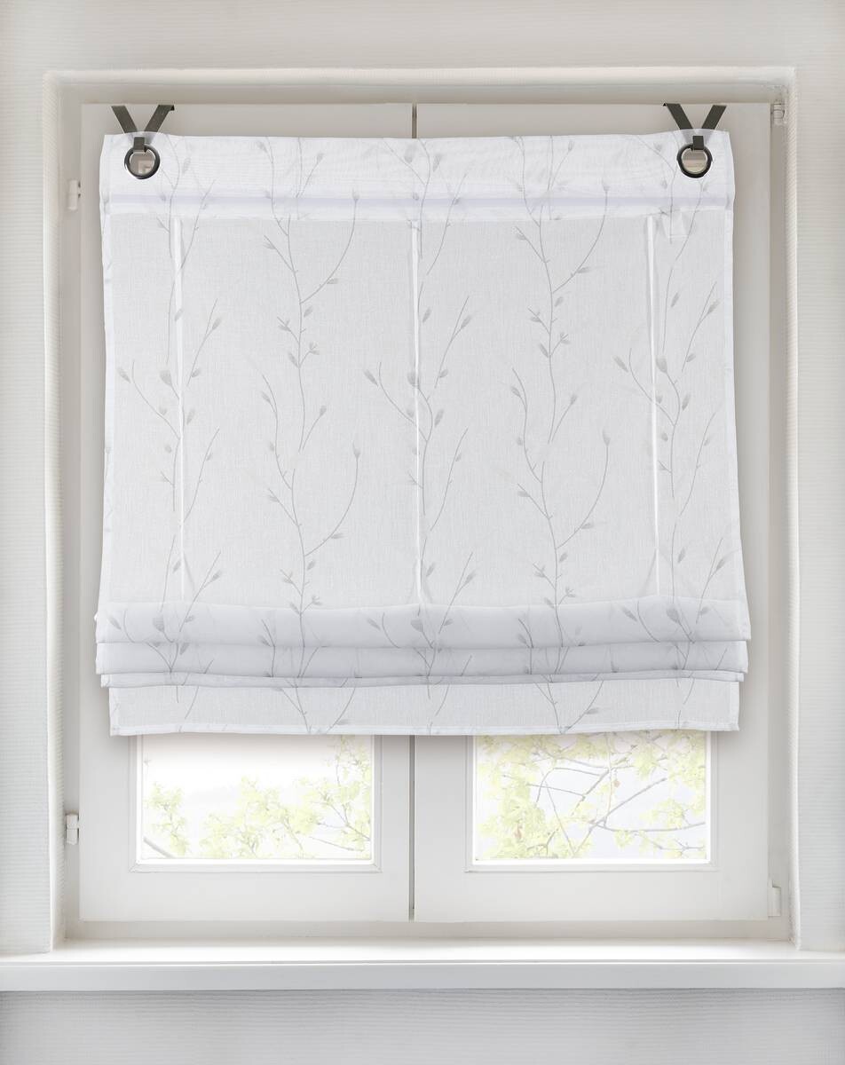 POCOline Bändchenrollo Barbara grau B/L: ca. 40x170 cm