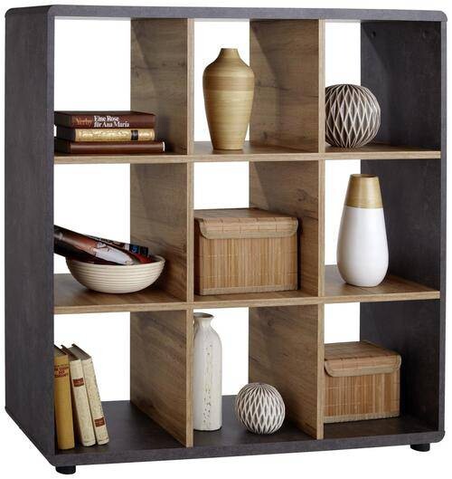 Regal Fontana New Beton dunkel Optik Eiche Wotan Nachbildung Eiche Wotan Nachbildung Eiche Wotan Nachbildung B/H/T: ca. 109x110x35 cm