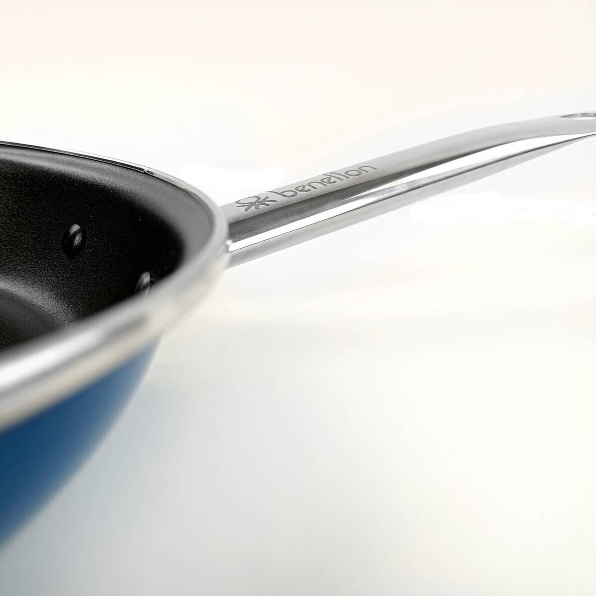 BENETTON Pfannenset RAINBOW blau Stahl 2 tlg.